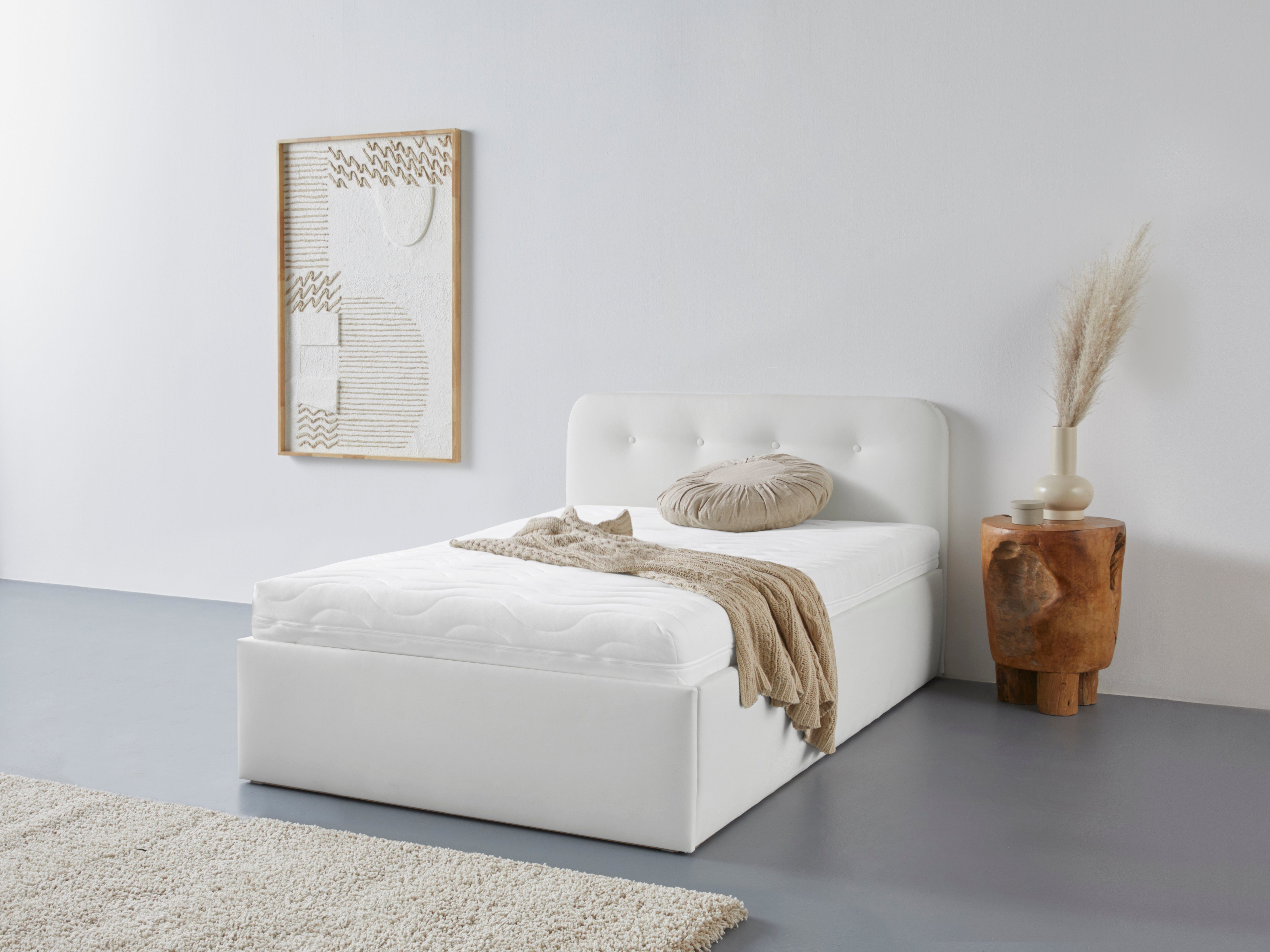 Westfalia Schlafkomfort Polsterbett Rostock, auch mit Stauraum und Kopfteil günstig online kaufen