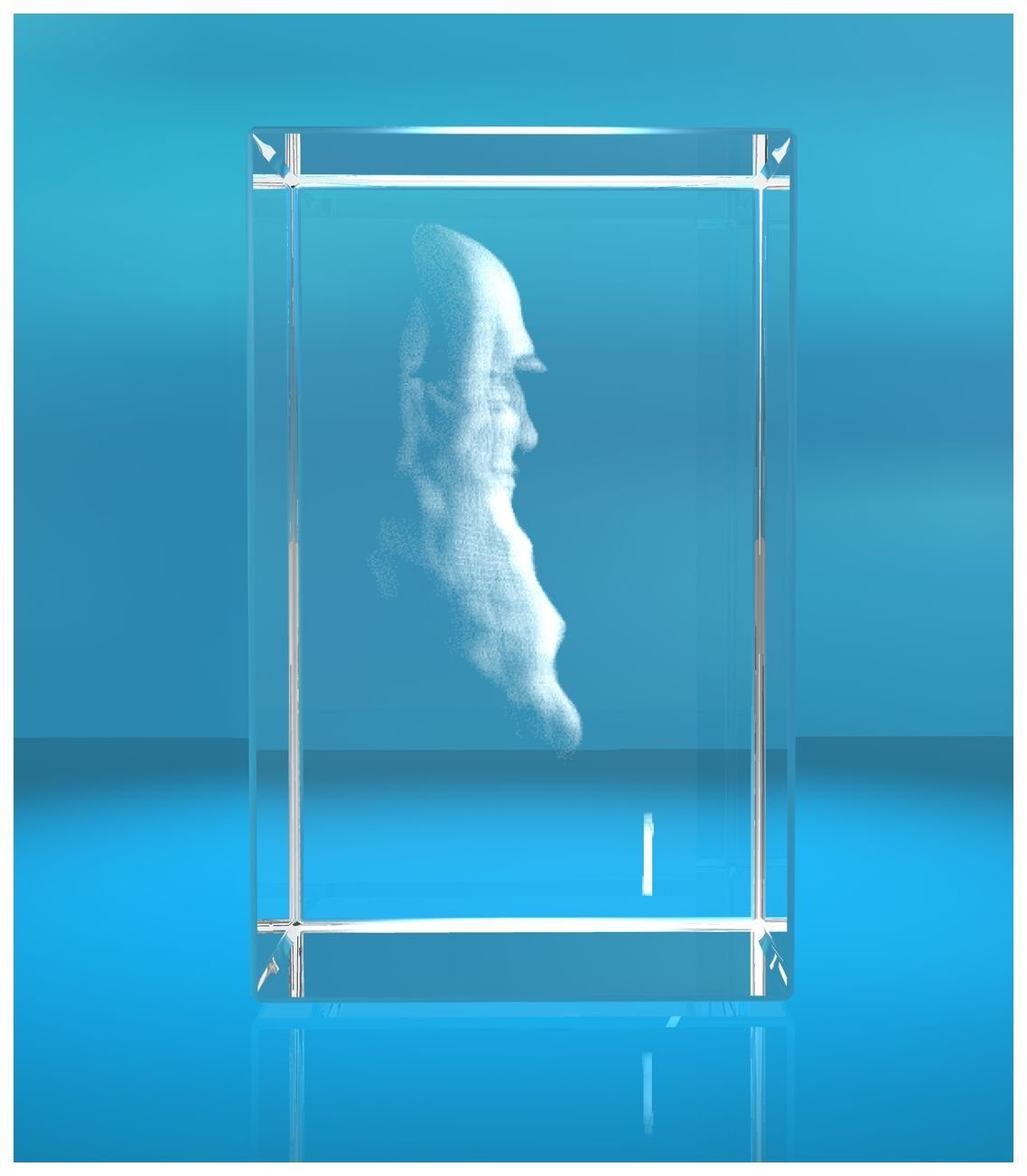 Hochwertige I Da Leonardo Made 3D Glasquader Germany, Vinci, in Geschenkbox, Autogramm Familienbetrieb Dekofigur 3D VIP-LASER I
