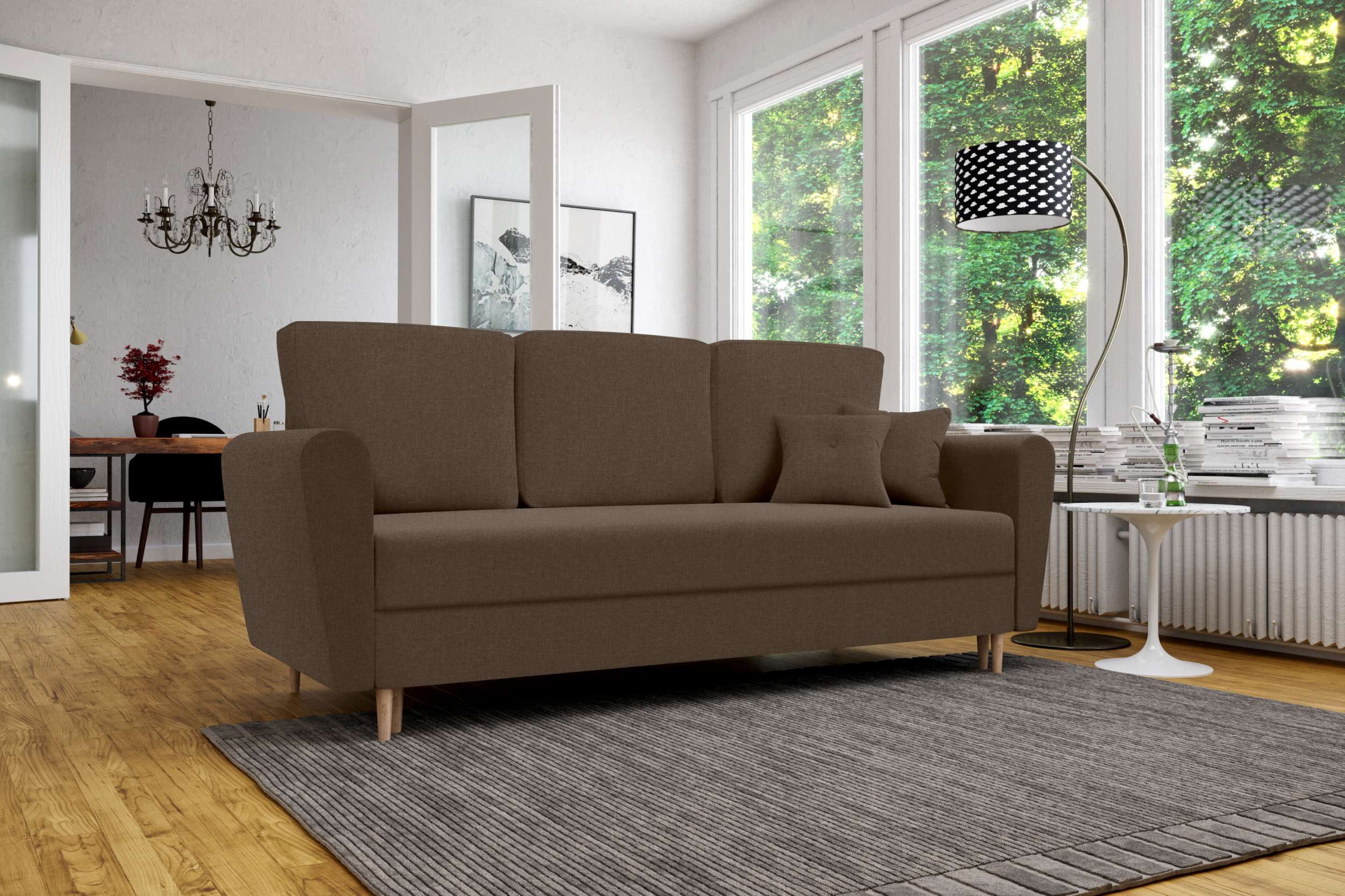 99rooms 3-Sitzer Rowan, 2,5-Sitzer, Sofa, mit Armlehnen und Rückenlehne, frei im Raum stellbar, Sitzkomfort