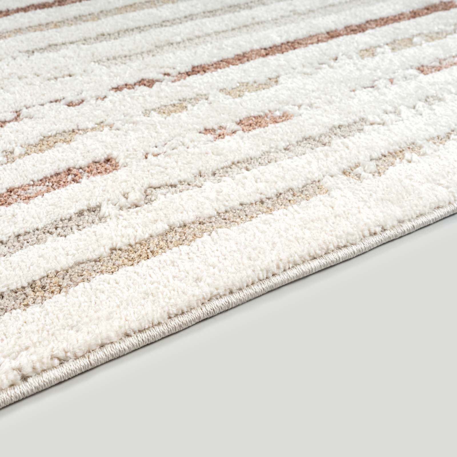 TaraCarpet Teppich Emilia Creativ Vintage Pastellfarben Wohnzimmer Schlafzimmer, rechteckig, Höhe: 14 mm, bunt hoch tief 3D Struktur Pastell Wohnzimmer Schlafzimmer 240x340