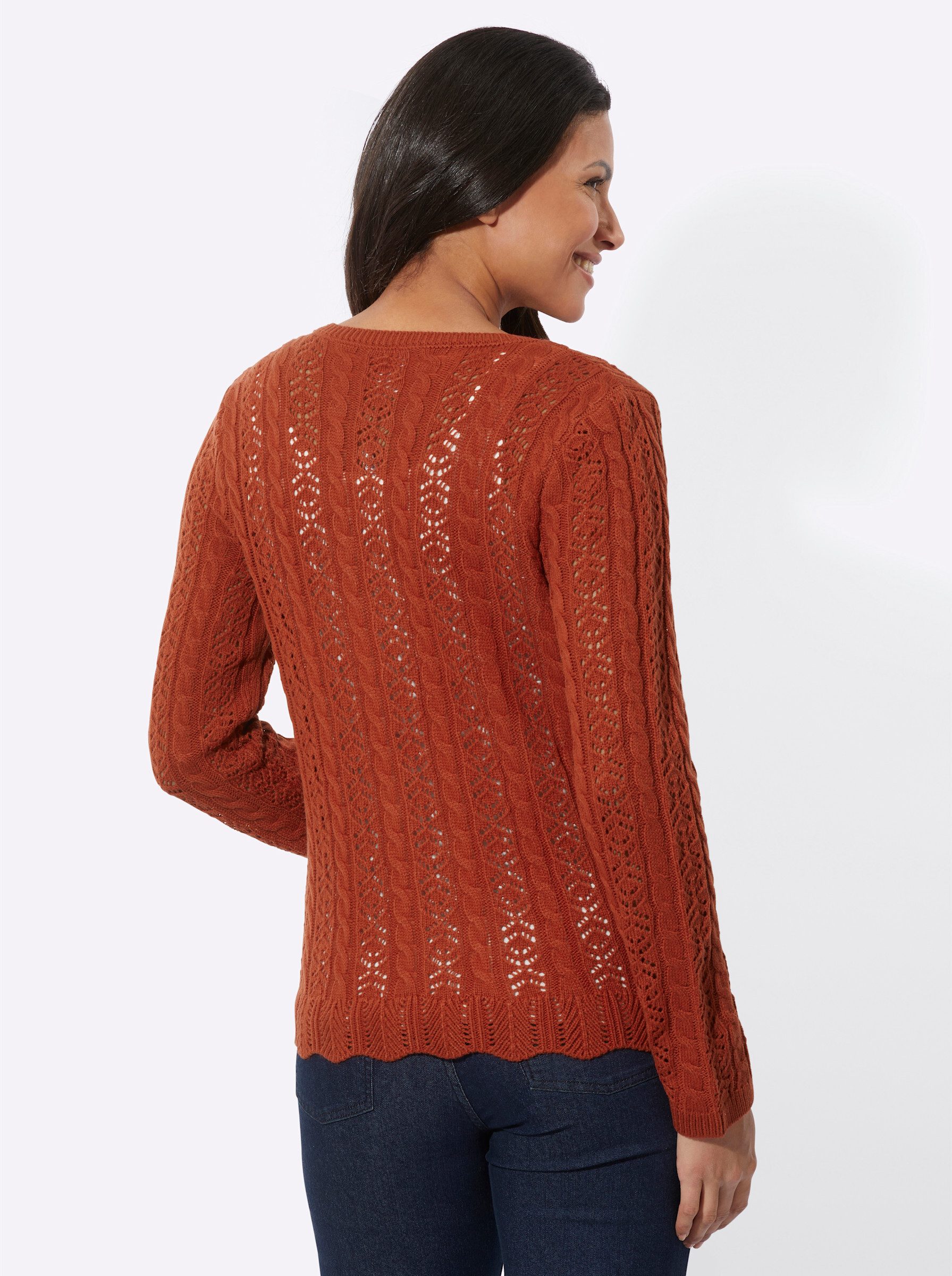 Sieh an! Strickjacke Ajourstrickjacke günstig online kaufen
