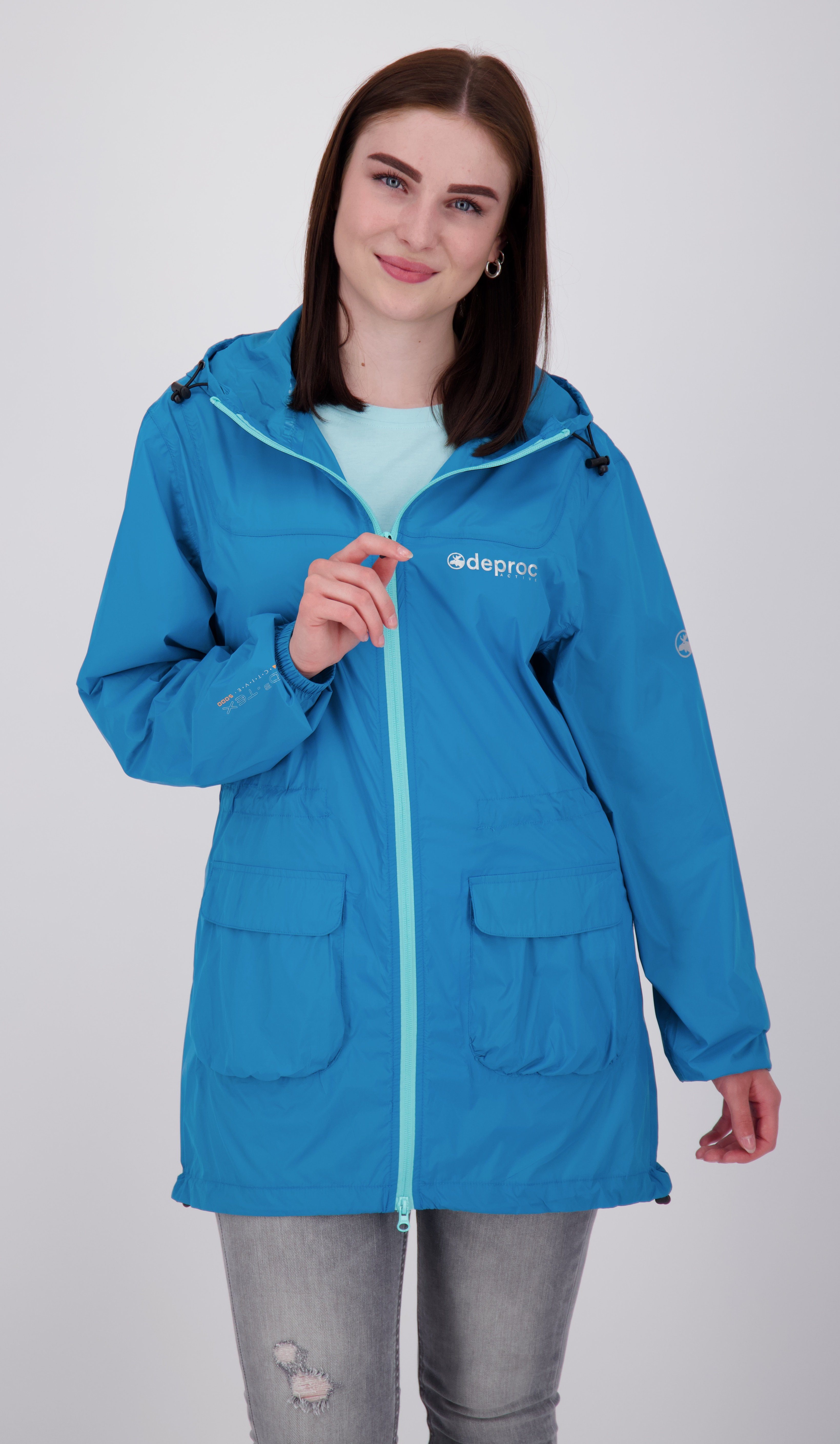 DEPROC Active Regenmantel LYNN WOMEN CS II auch in Großen Größen erhältlich algier blue