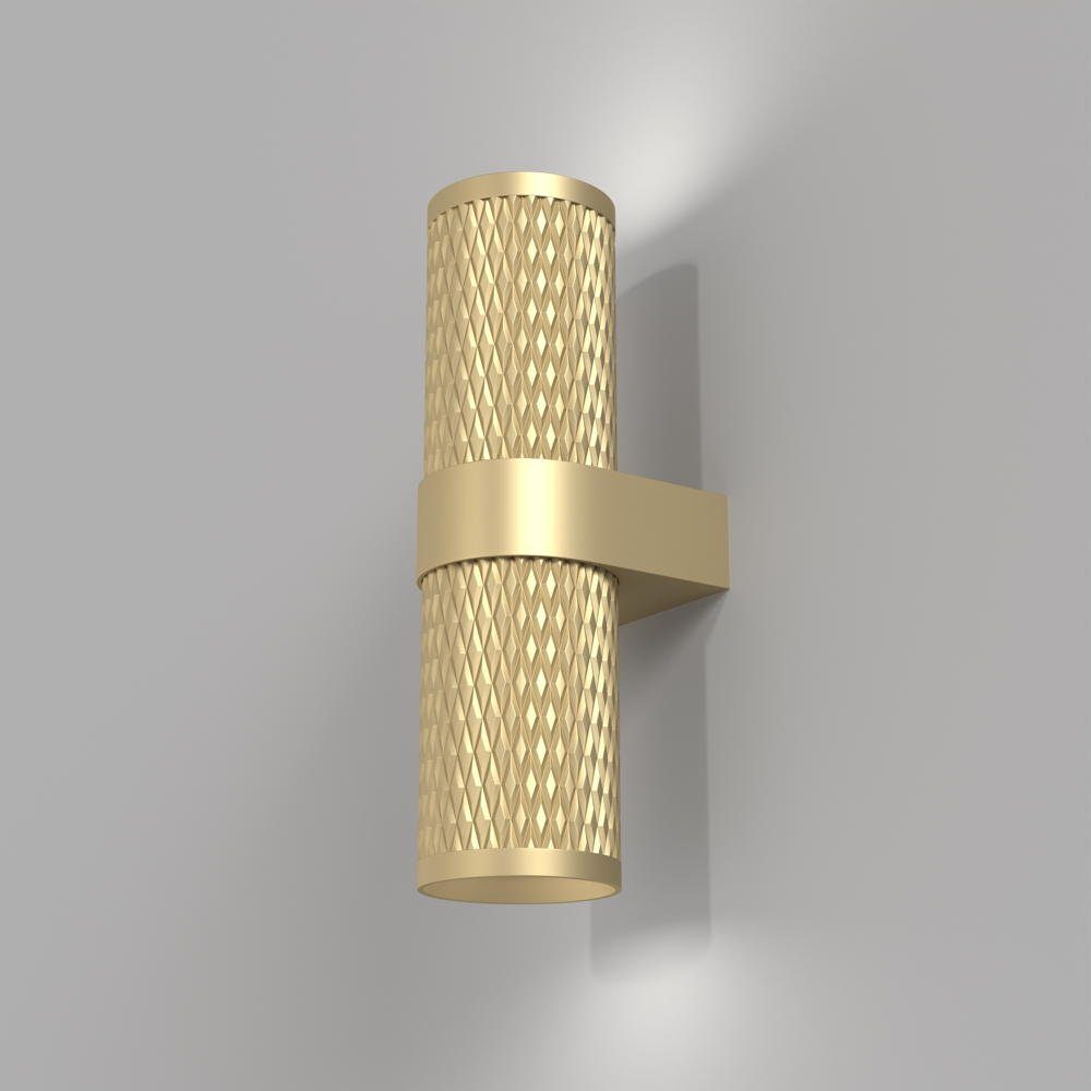 Wandleuchte, Gold Focus Wandlicht Wandlampe, keine GU10 Wandleuchte in Angabe, warmweiss, click-licht 2-flammig 217mm, enthalten: Wandleuchte Leuchtmittel Nein,