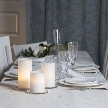 click-licht Tischleuchte LED Wachskerzen May in Weiß 3-flammig, keine Angabe, Leuchtmittel enthalten: Ja, fest verbaut, LED, warmweiss, LED Kerzen