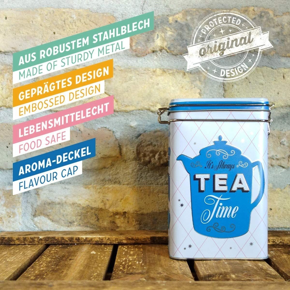 Nostalgic-Art Kaffeedose Aromadose - Home & Country - Tea Time – Bild 5 von 5