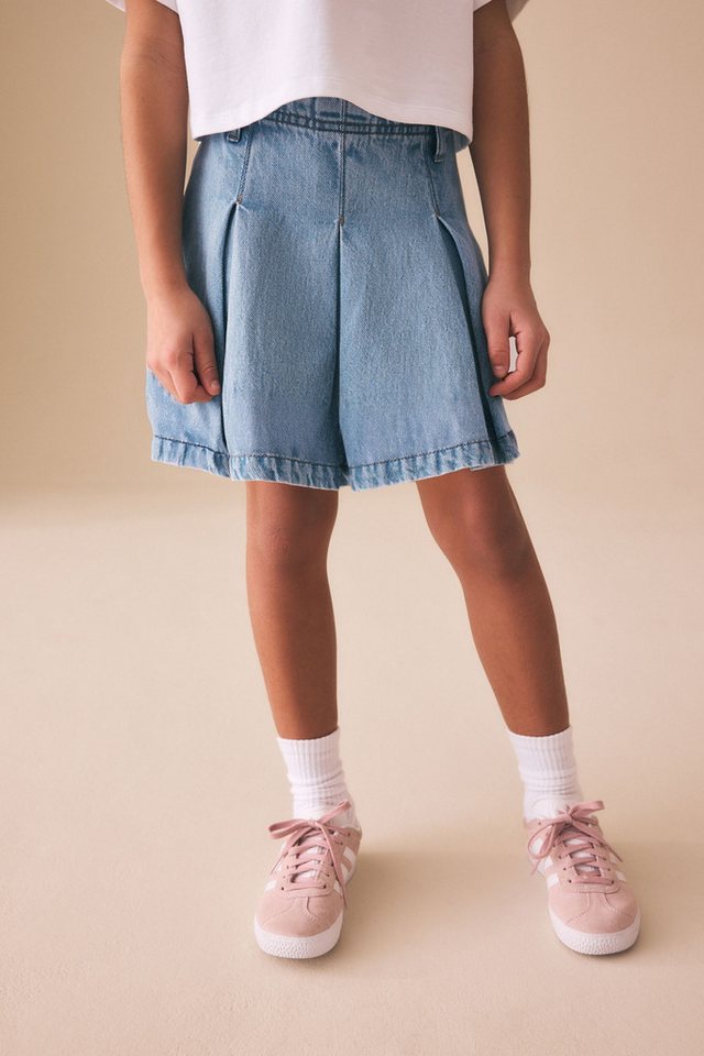 Next Shorts Plissierter Denimrock (1-tlg)
