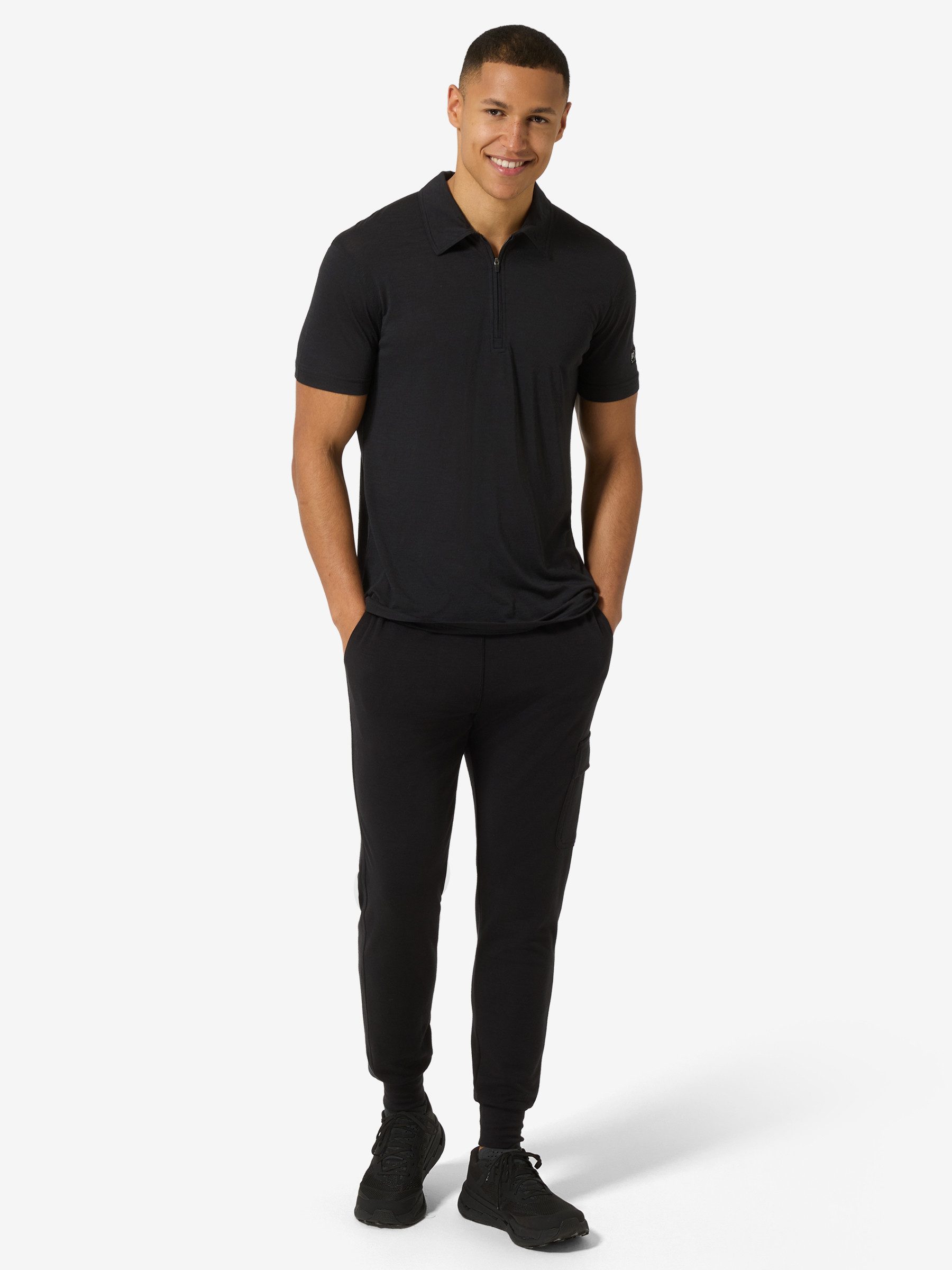 SUPER.NATURAL Poloshirt für Herren, Merino ZIP POLO casual, lightweight, atmungsaktiv