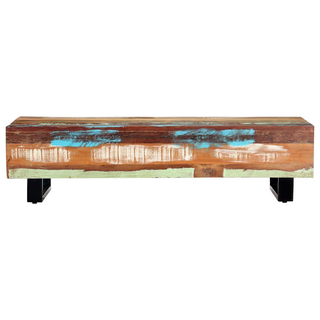 vidaXL Beistelltisch Couchtisch 120x50x30 cm Massives Altholz und Stahl
