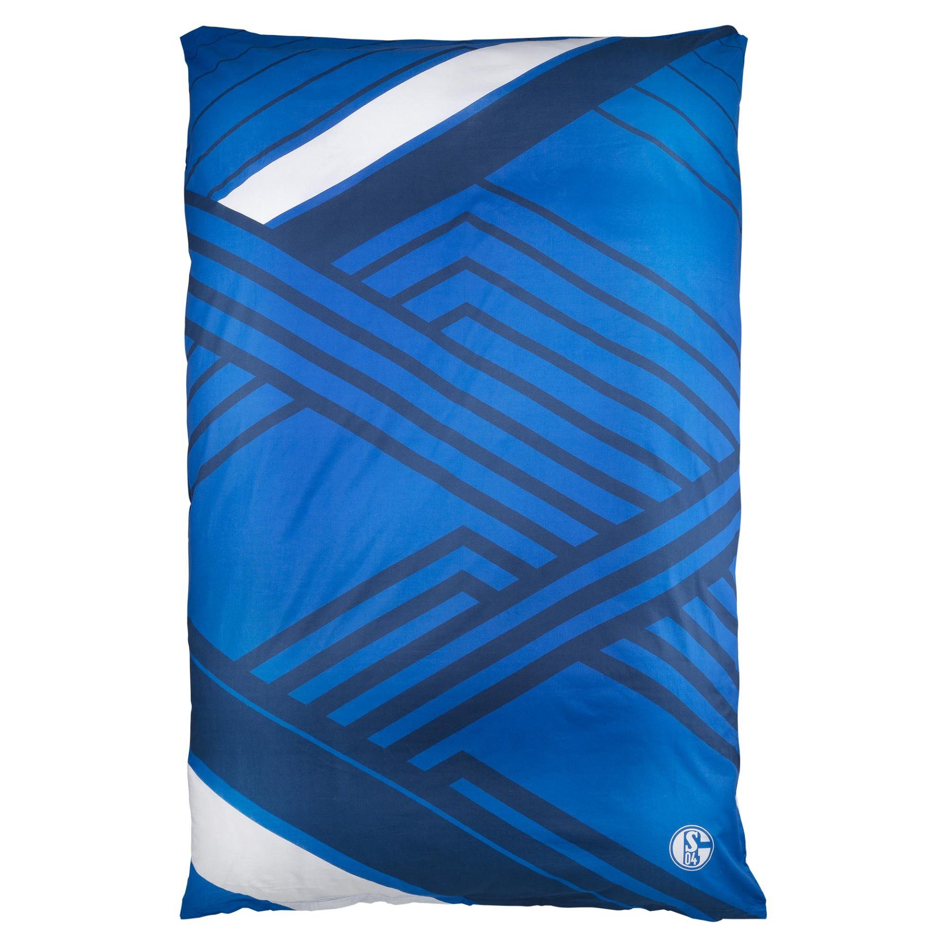 FC Schalke 04 Bettwäsche blau weiß 135 x 200 cm & 80 x 80 cm 100% Baumwolle inklusive Beutel, 100% Baumwolle