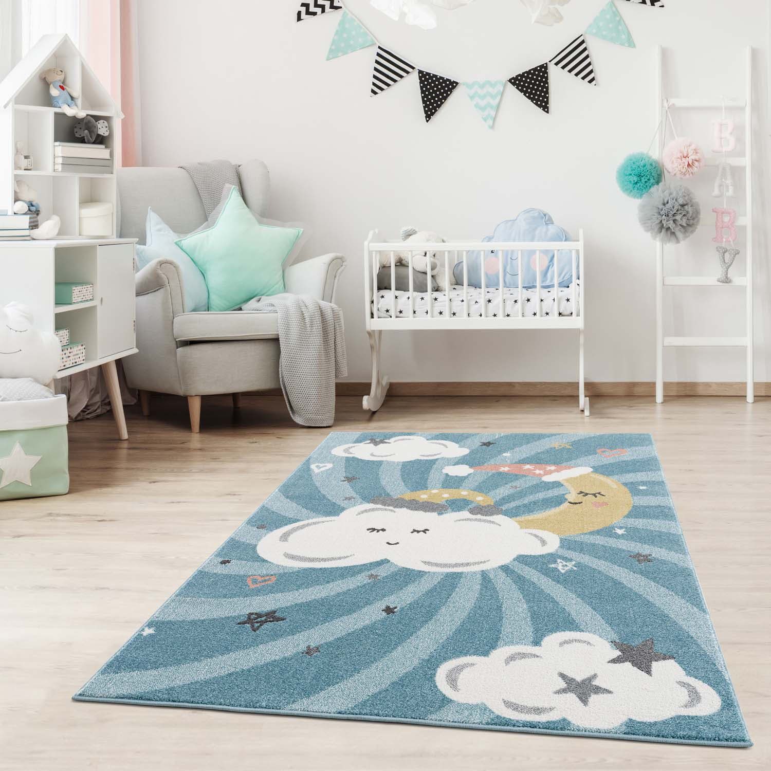 Carpet City Kinderteppich Anime9380, rechteckig, Höhe: 11 mm, Teppich Mond, günstig online kaufen