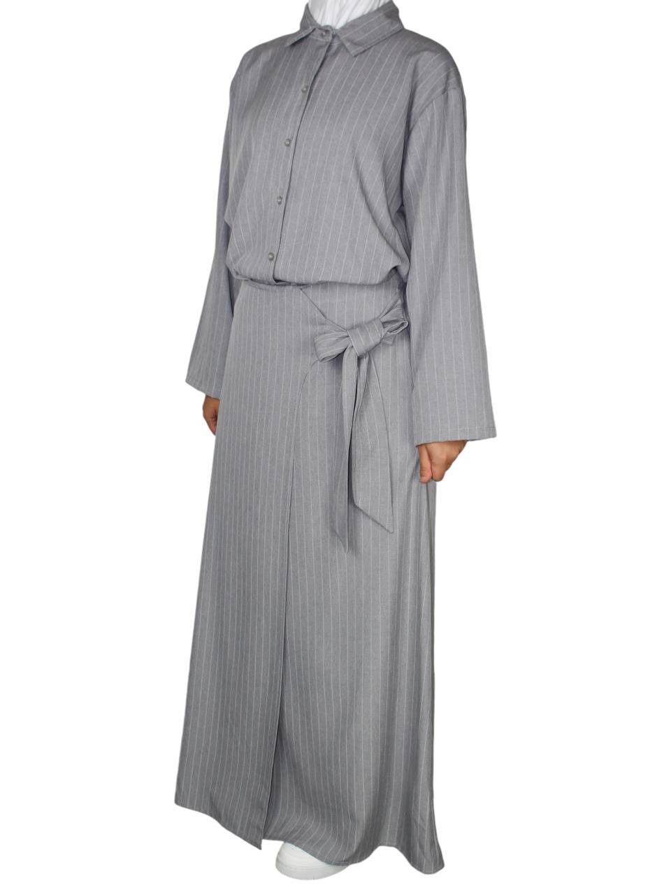 Aymasal Maxikleid 2 tlg. Liniertes Hemd günstig online kaufen