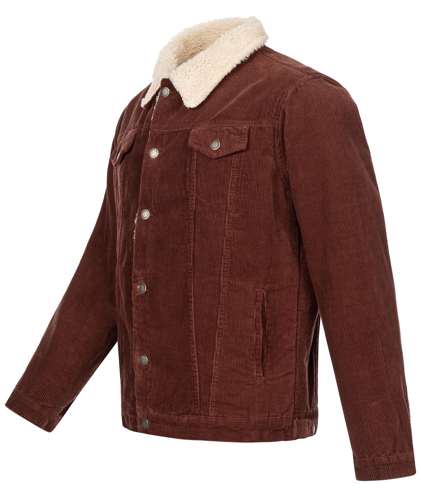 Rock Creek Winterjacke Herren Cordjacke mit Teddyfell-Kragen H-211 günstig online kaufen