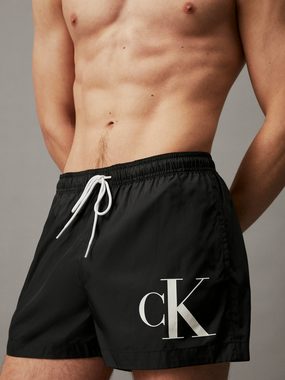 Calvin Klein Swimwear Badeshorts SHORT DRAWSTRING mit kontrastfarbenem Logo