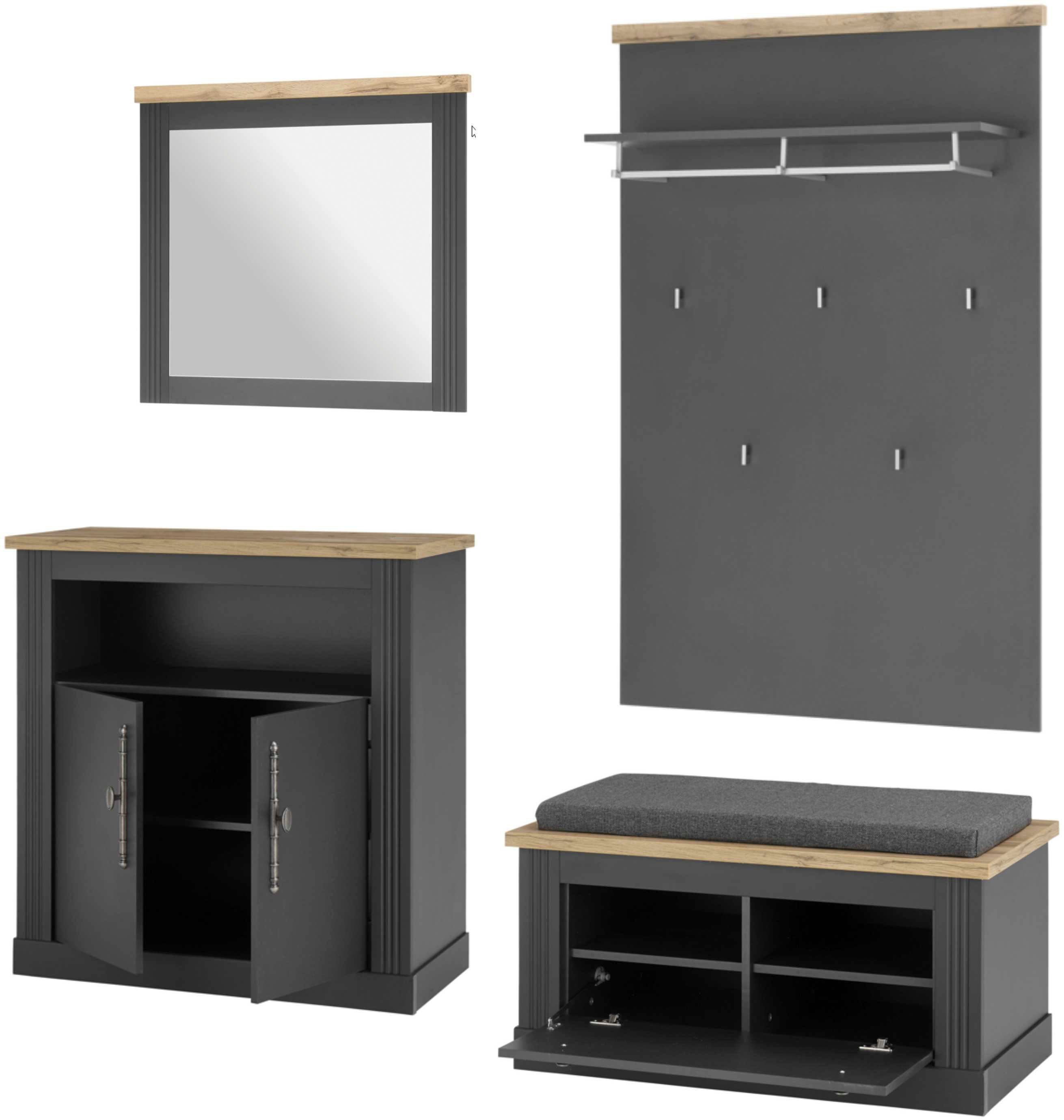 Home affaire Garderoben-Set "WESTMINSTER TOPSELLER" Schuhbank, Spiegel, Kom günstig online kaufen