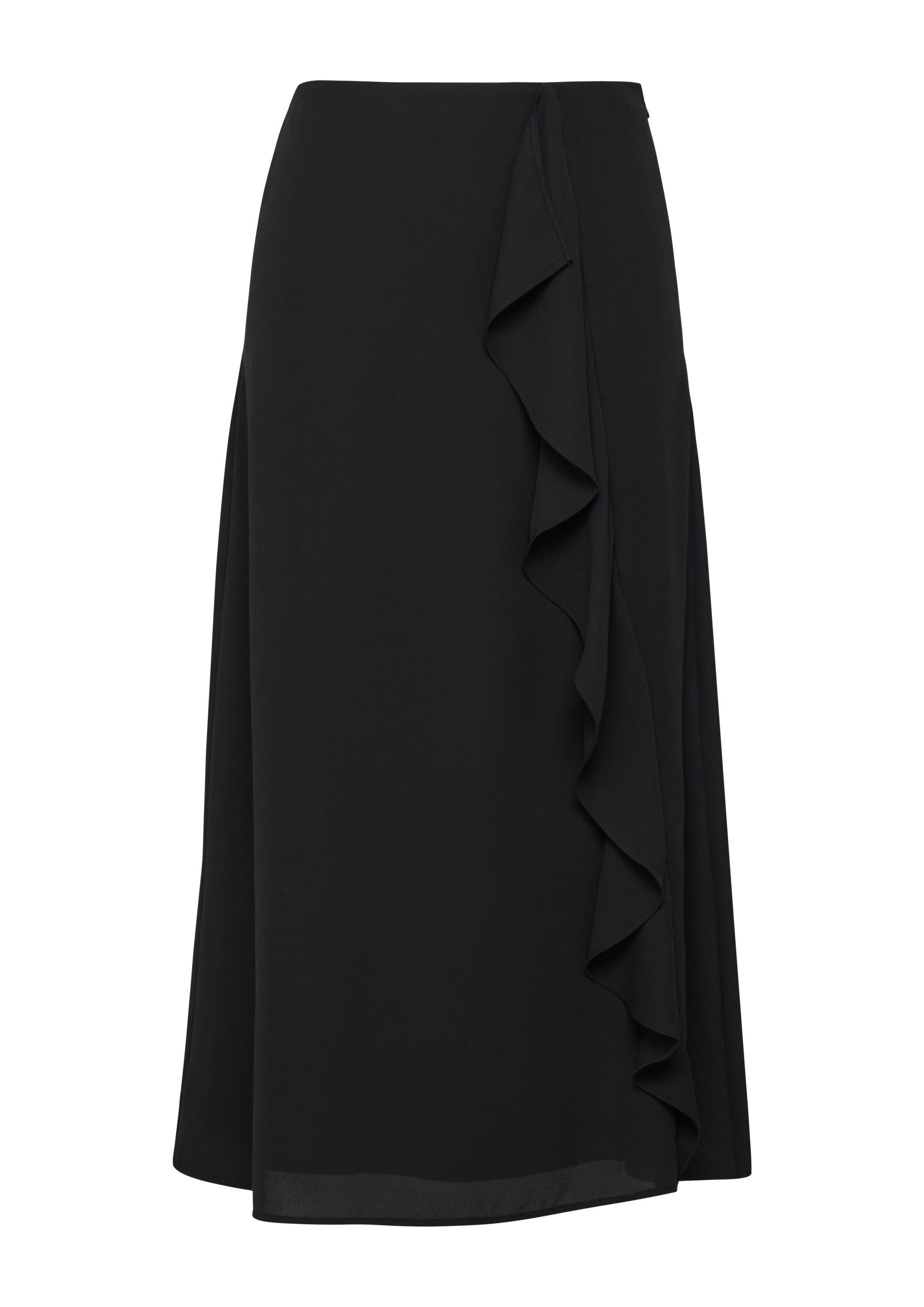 comma Maxirock Rock Chiffonrock in Midilänge mit Volant