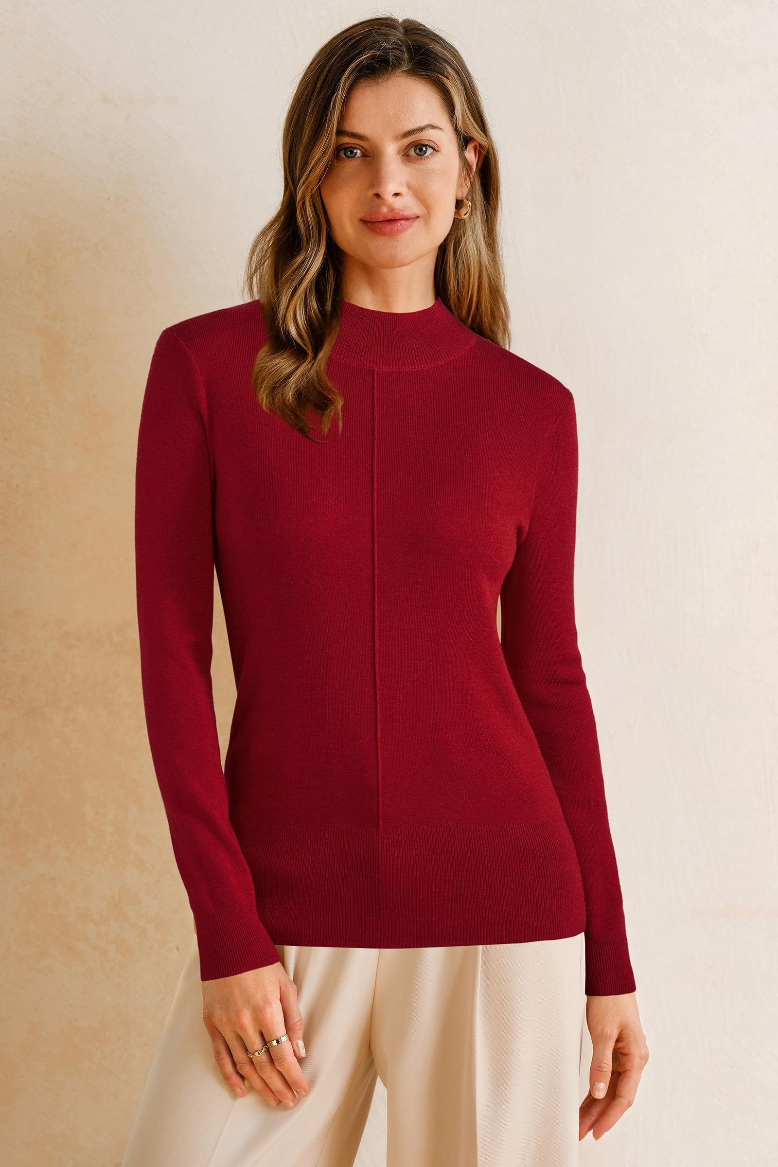 Arach&Cloz Strickpullover Damen Wollpullover Langarm Winter Pullover Oberteile Herbst Winter Oberteile für Damen