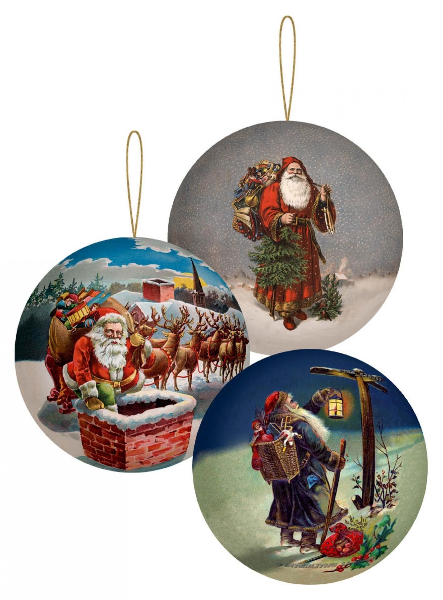 Christbaumschmuck Baumbehang Geschenkkugel »Väterchen Frost« (12) Ø 8cm NEU