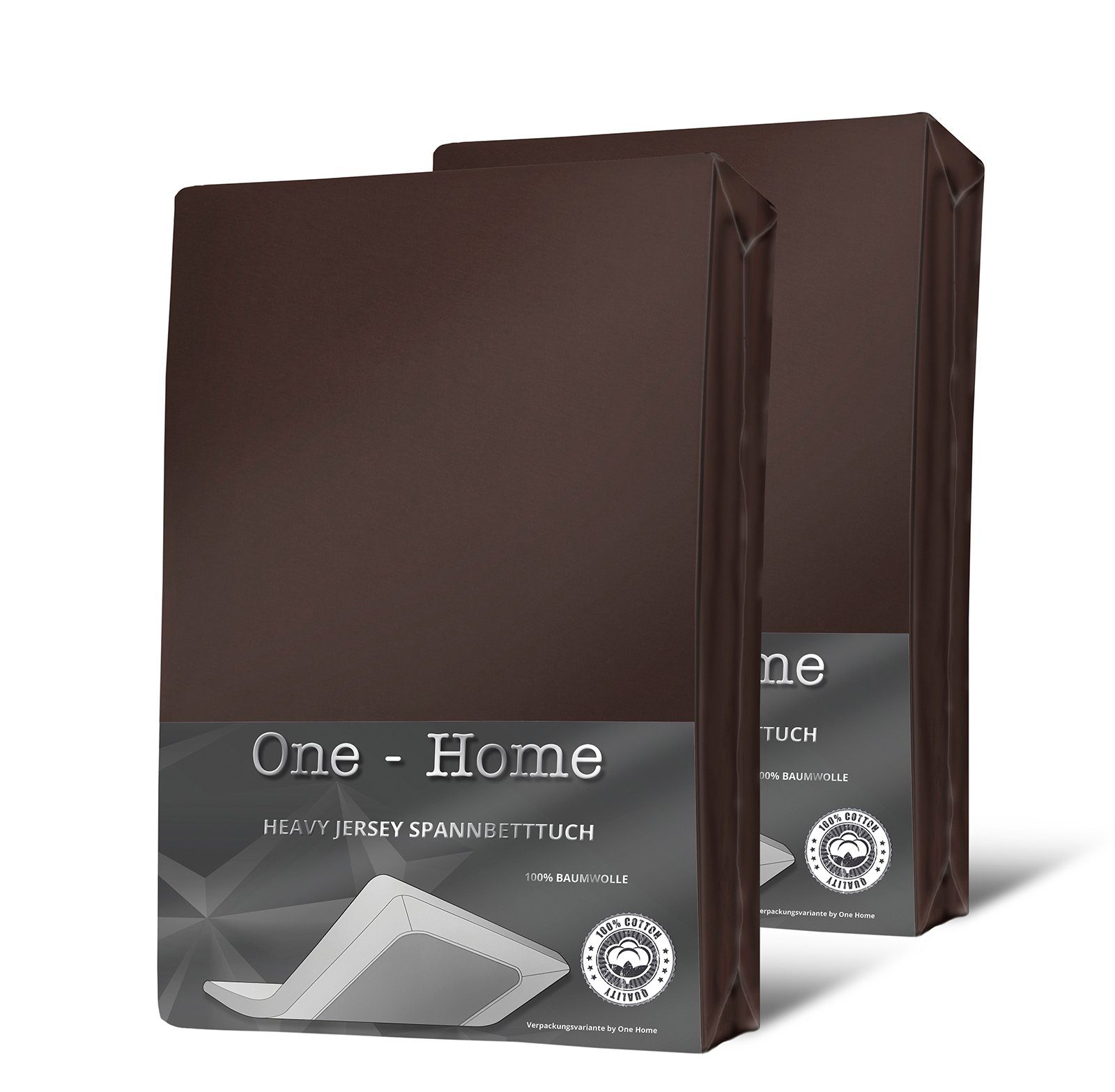 One Home Spannbettlaken Heavy, Jersey, Gummizug: rundum, (2 Stück), Double günstig online kaufen
