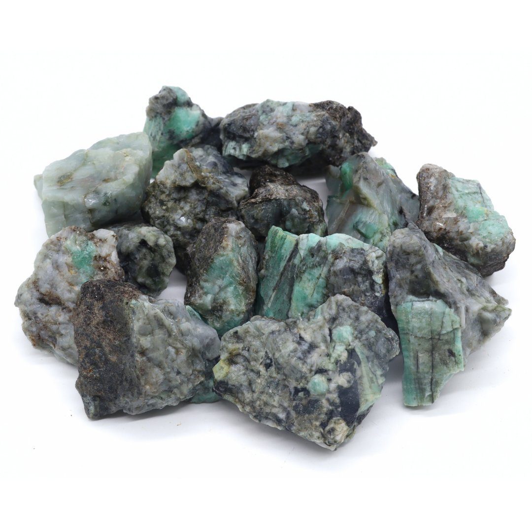 LAVISA Edelstein echte Edelsteine, Mineralien Dekosteine, Kristalle, Smaragd Natursteine