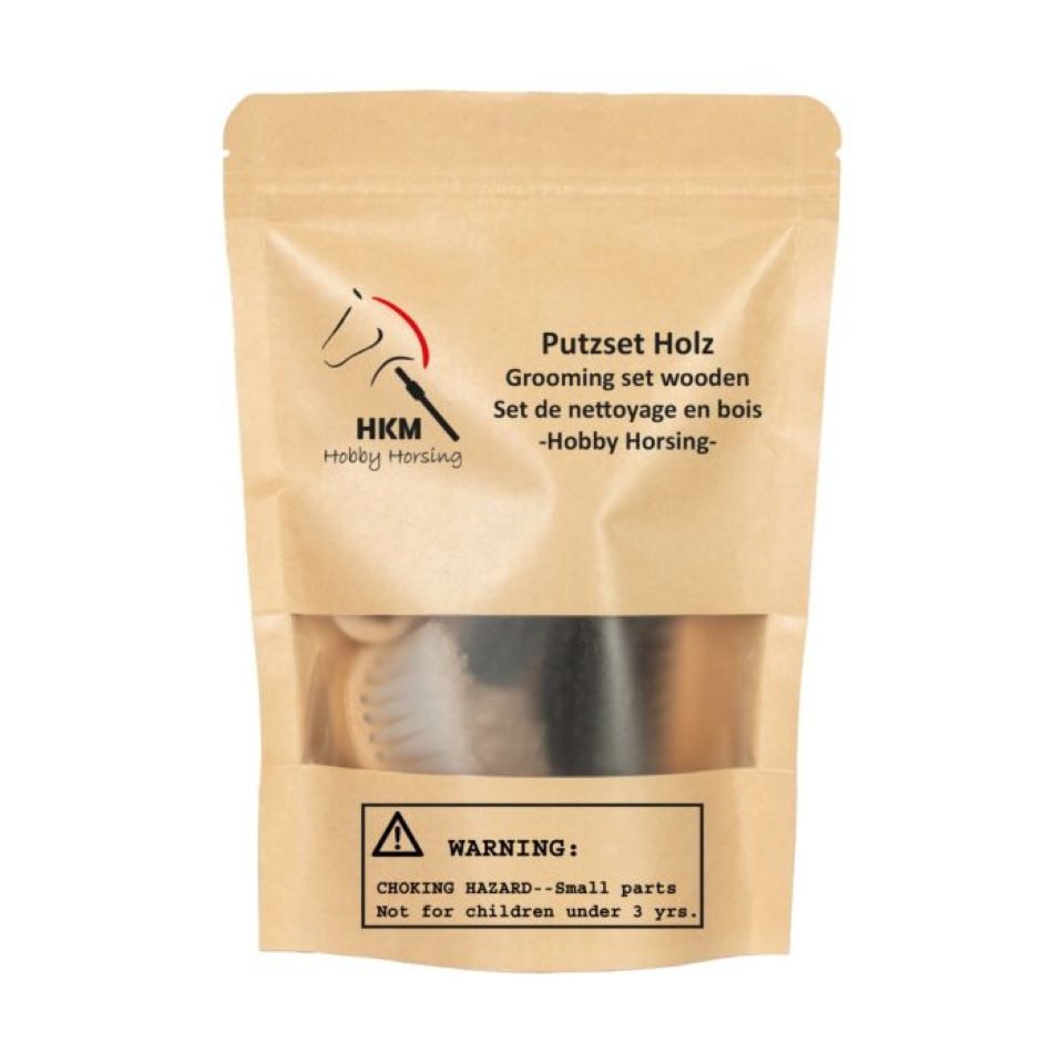 HKM Pferdebürste HKM Putzset Holz "Hobby Horsing"