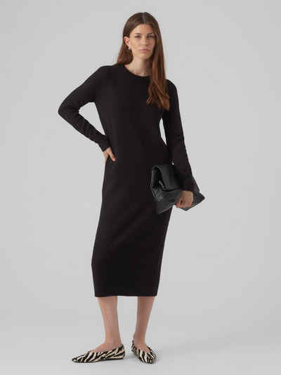 Vero Moda Strickkleid VMPLAZA LS O-NECK CALF DRESS GA BOO