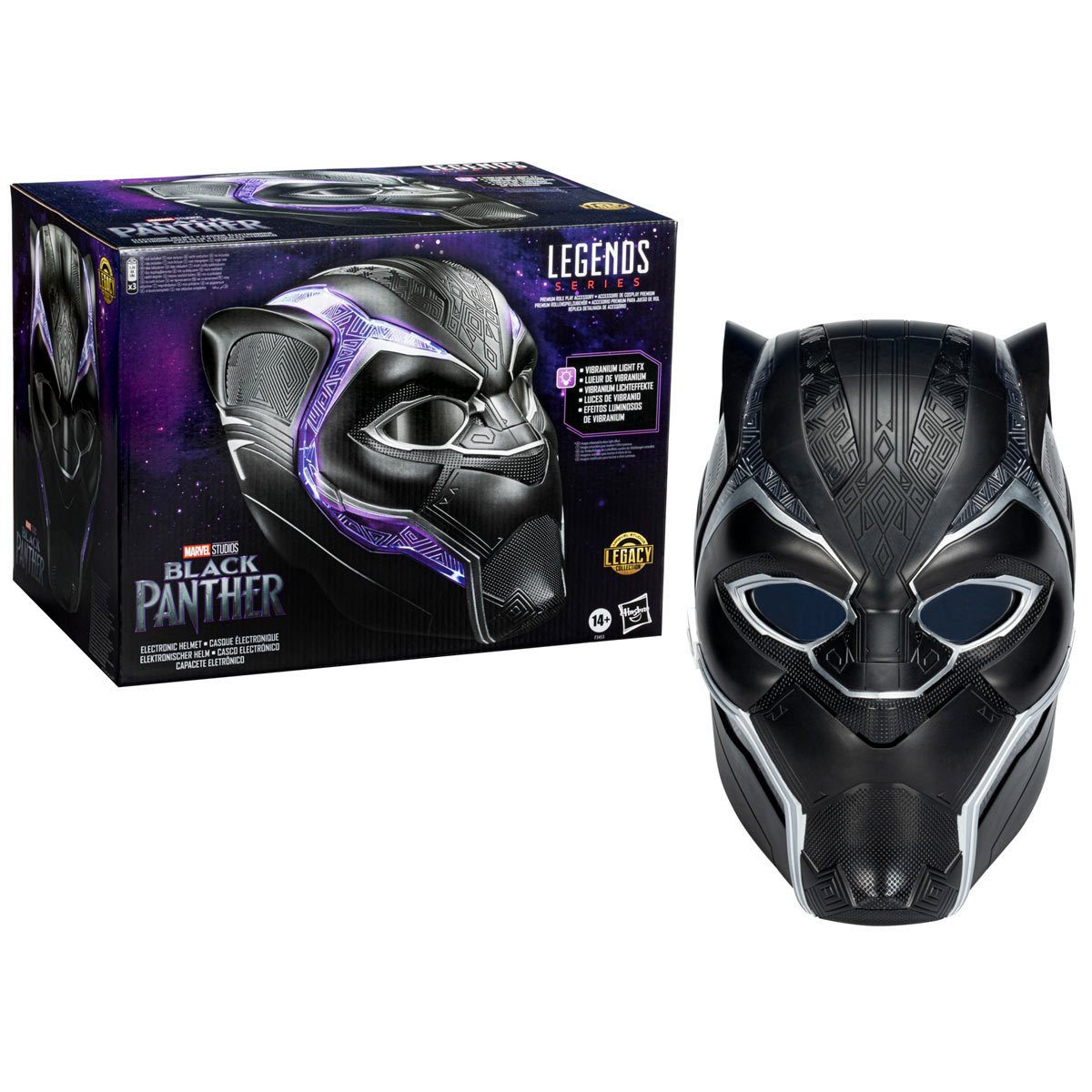 Hasbro Verkleidungsmaske Marvel Legends Black Panther Premium Electronic Helmet Elektronischer