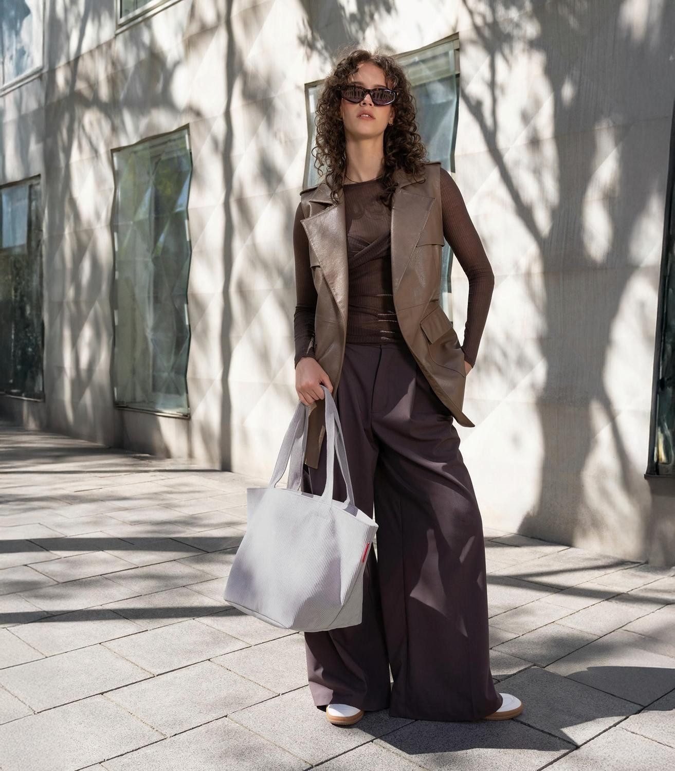 REISENTHEL® Tragetasche SHOPPER M CORD, 15 Liter, Grau, Polyester, (1-tlg), Wasserabweisend