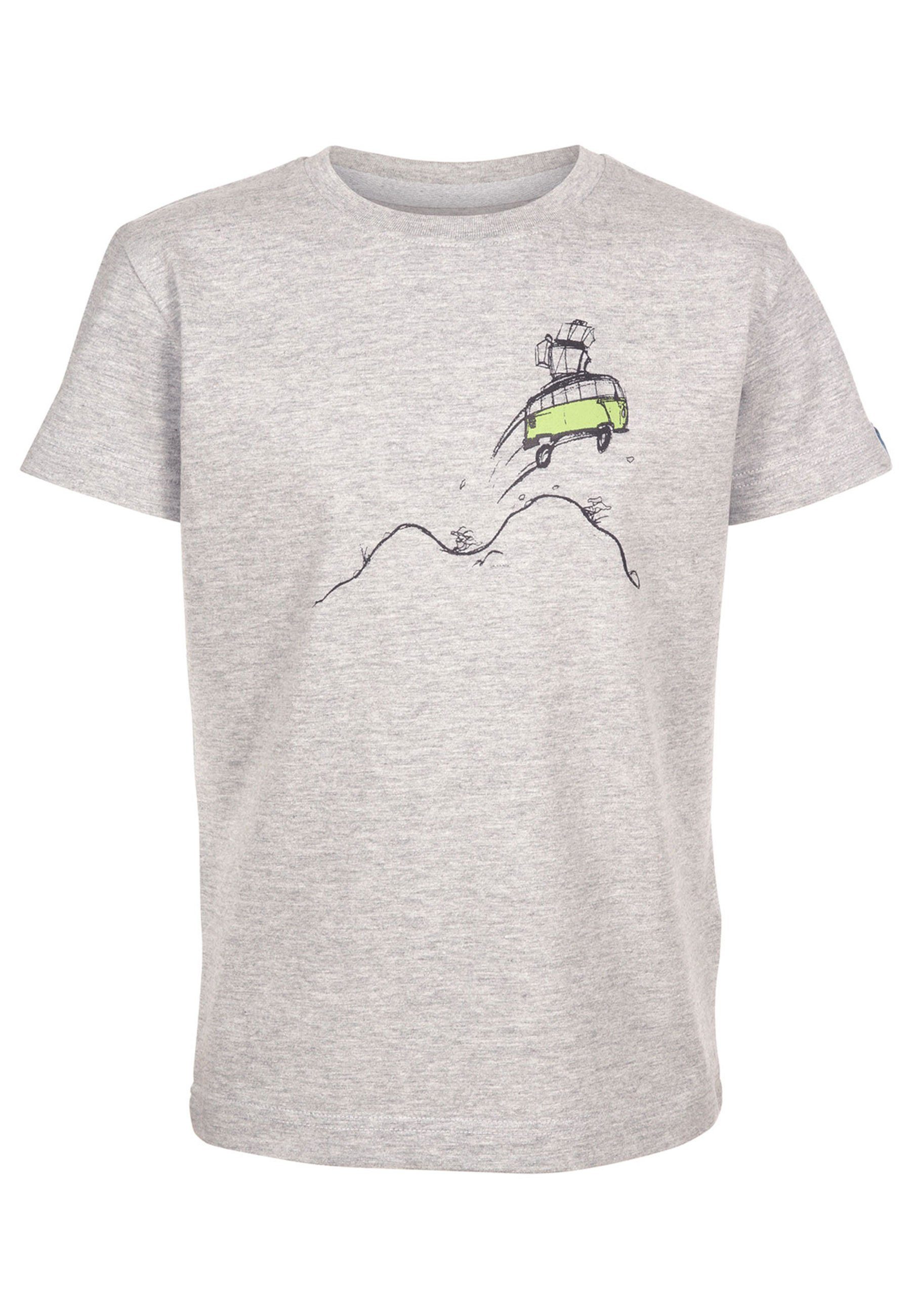 Elkline T-Shirt Highjump Comic VW Bulli Brust Print