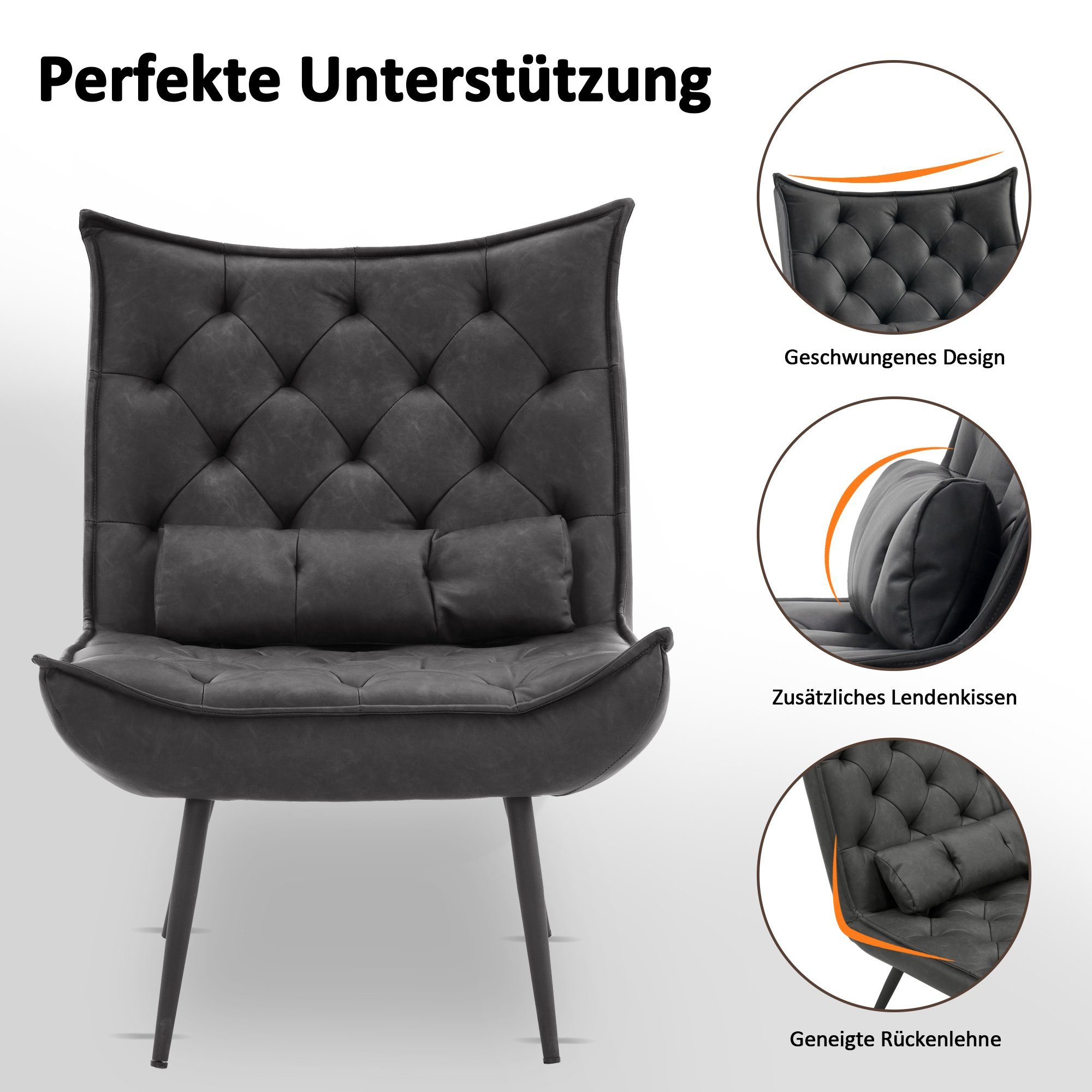 MCombo Relaxsessel MCombo Relaxsessel Lesesessel Loungesessel 4778/79, mit Relaxfunktion – Bild 3 von 5