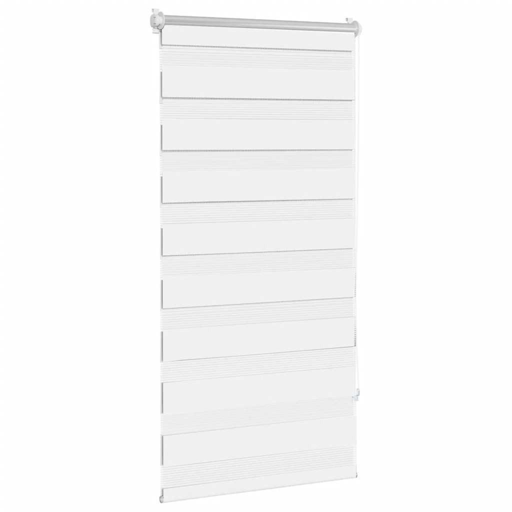 Rollo Zebra-Rollo 80,9 x 150 cm, Stoffbreite 76,7 cm, Weiß, vidaXL