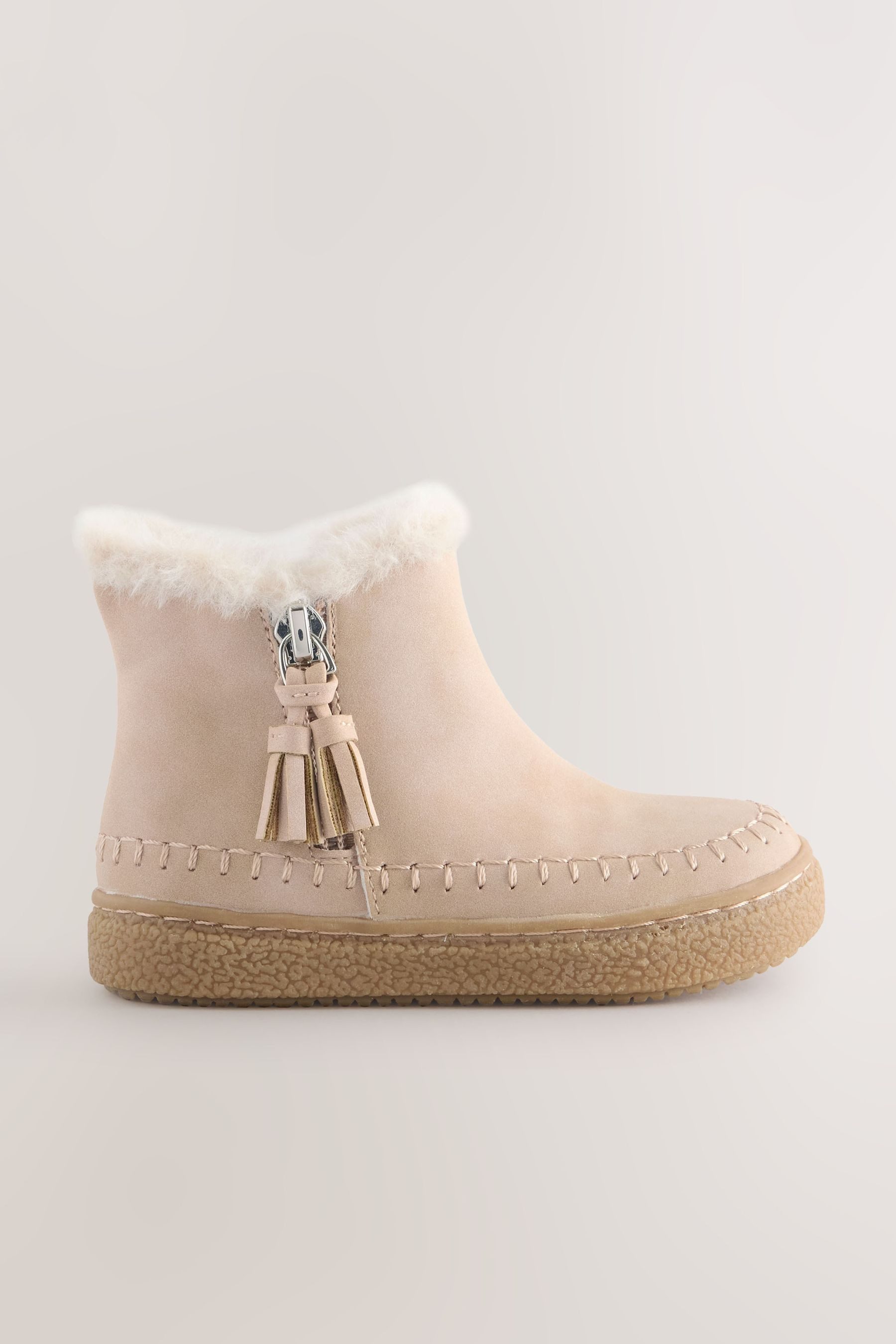 Next Reißverschluss-Stiefeletten mit Kunstfellfutter Stiefelette (1-tlg)
