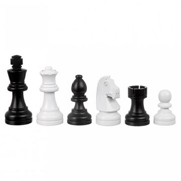 Philos Spiel, Schach-Dame-Set - schwarz gebeizt