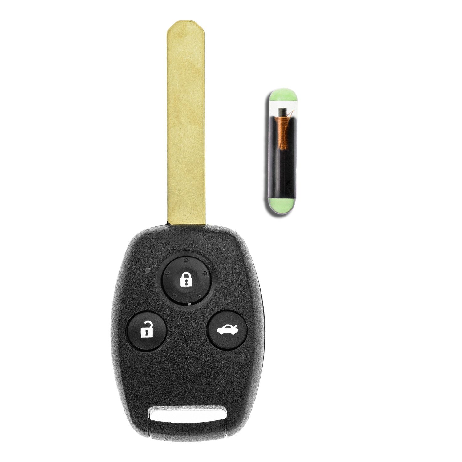 mt-key Schlüsseltasche Auto Funk Schlüssel Fernbedienung ID48 HON66 (Set), für Honda Accord (VII, 03–05); Civic (EP/EM/ES VII, 03–05); CR-V (