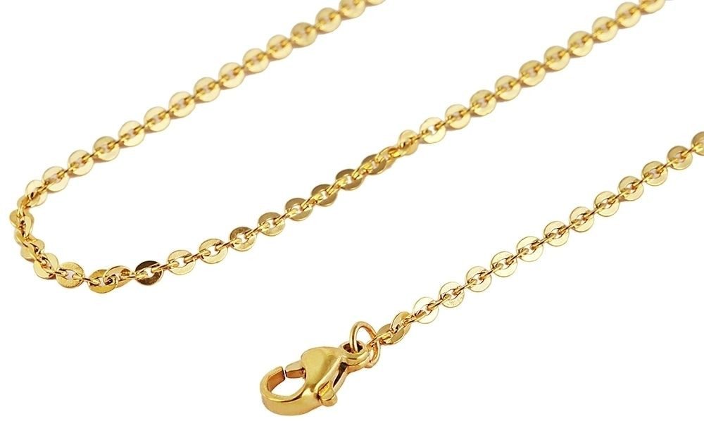 Edelstahlkette Elouise, goldfarbig, Ionenplattierung