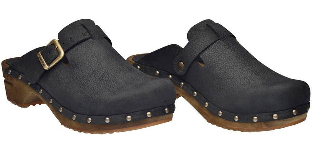 Sanita Wood-Hartwig Open Clog Black