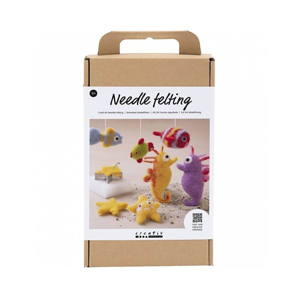 creativ company Bastelnaturmaterial Kreativ Set Nadelfilzen Tiere im Wasser