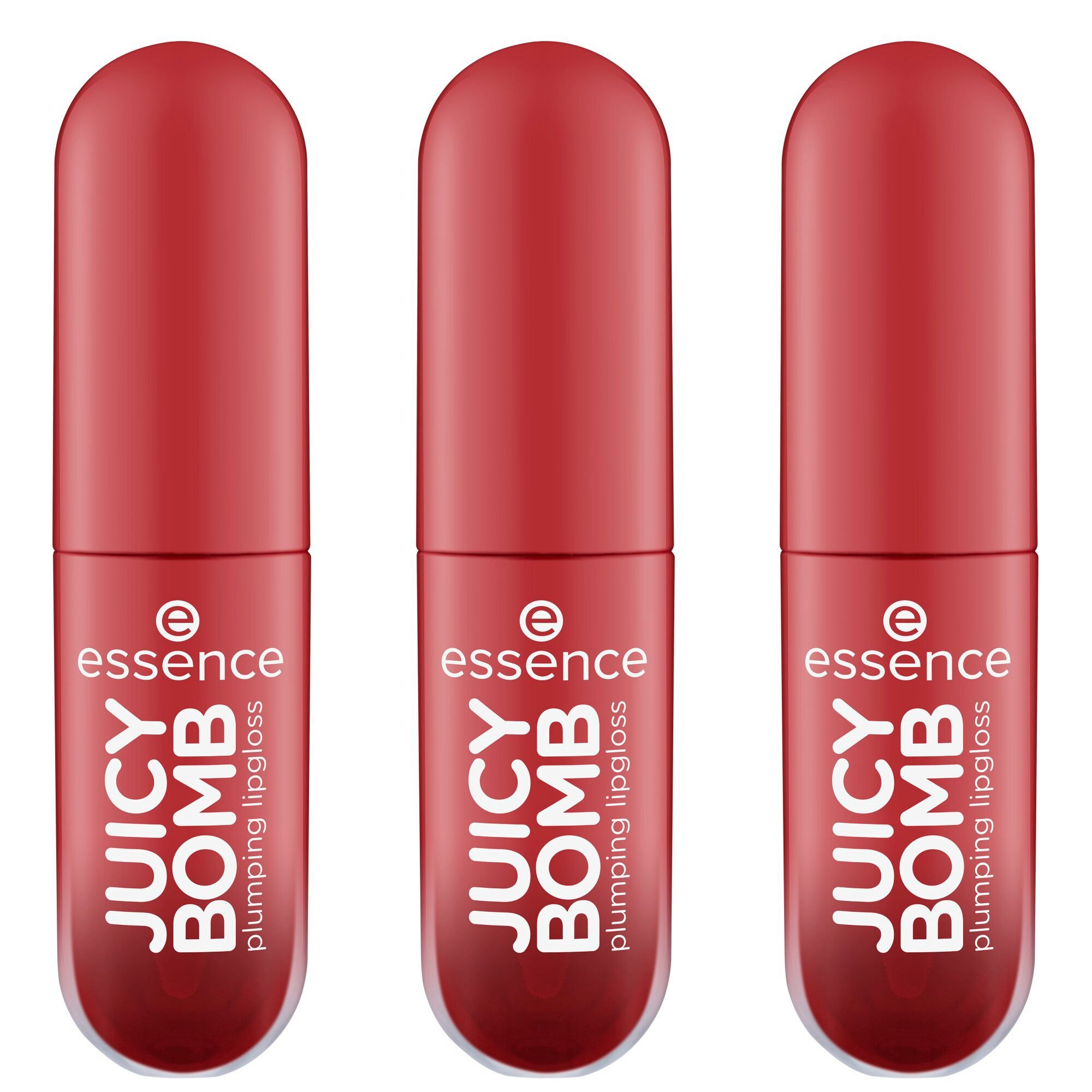 Essence Lipgloss JUICY BOMB PLUMING LIPGLOSS, 3-tlg., für ein unwiderstehlich glänzendes Finish