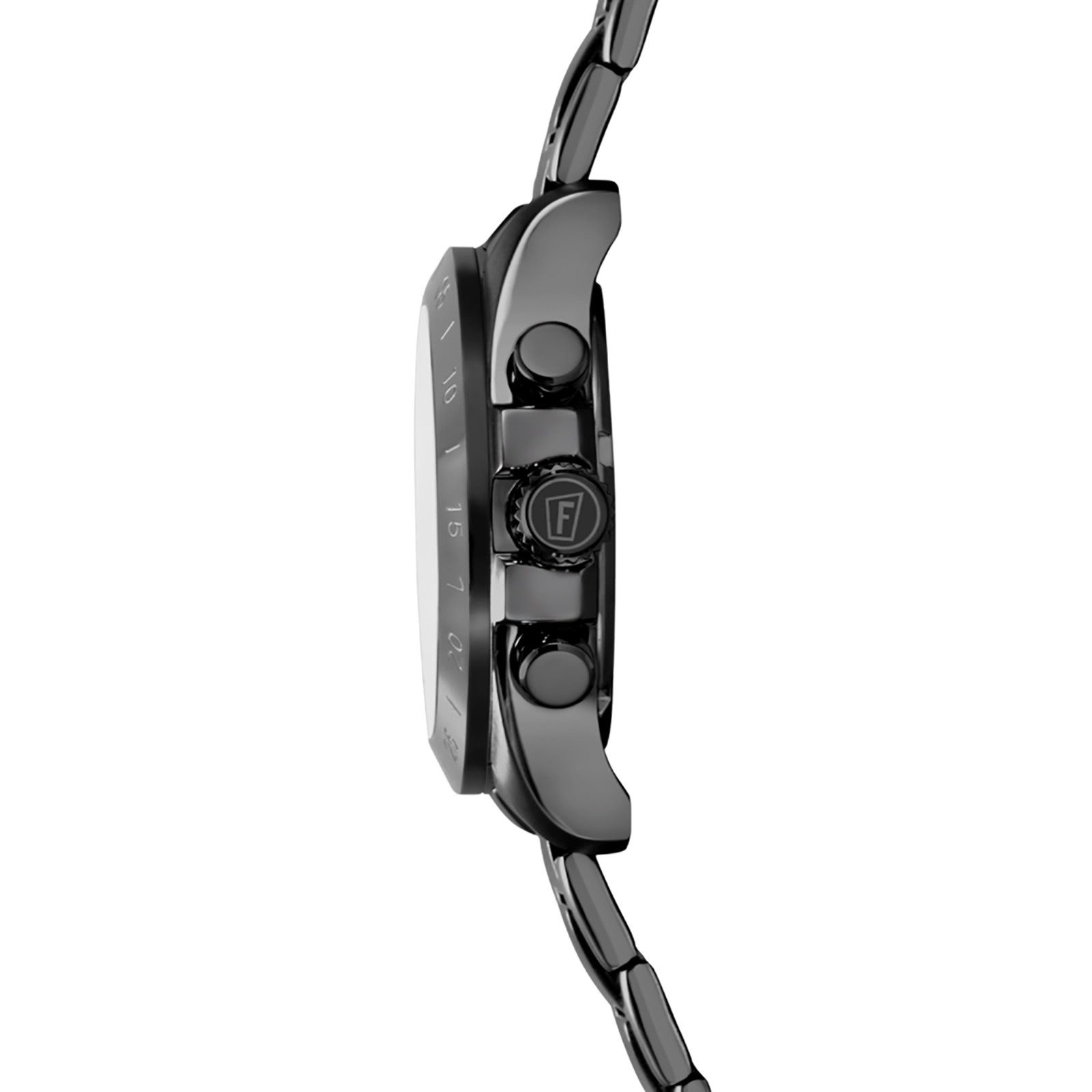 Festina Quarzuhr Festina Herrenuhr Keramik Armbanduhr, (Chronograph), Herren Armbanduhr rund, Edelstahlarmband dunkelgrau, Fashion