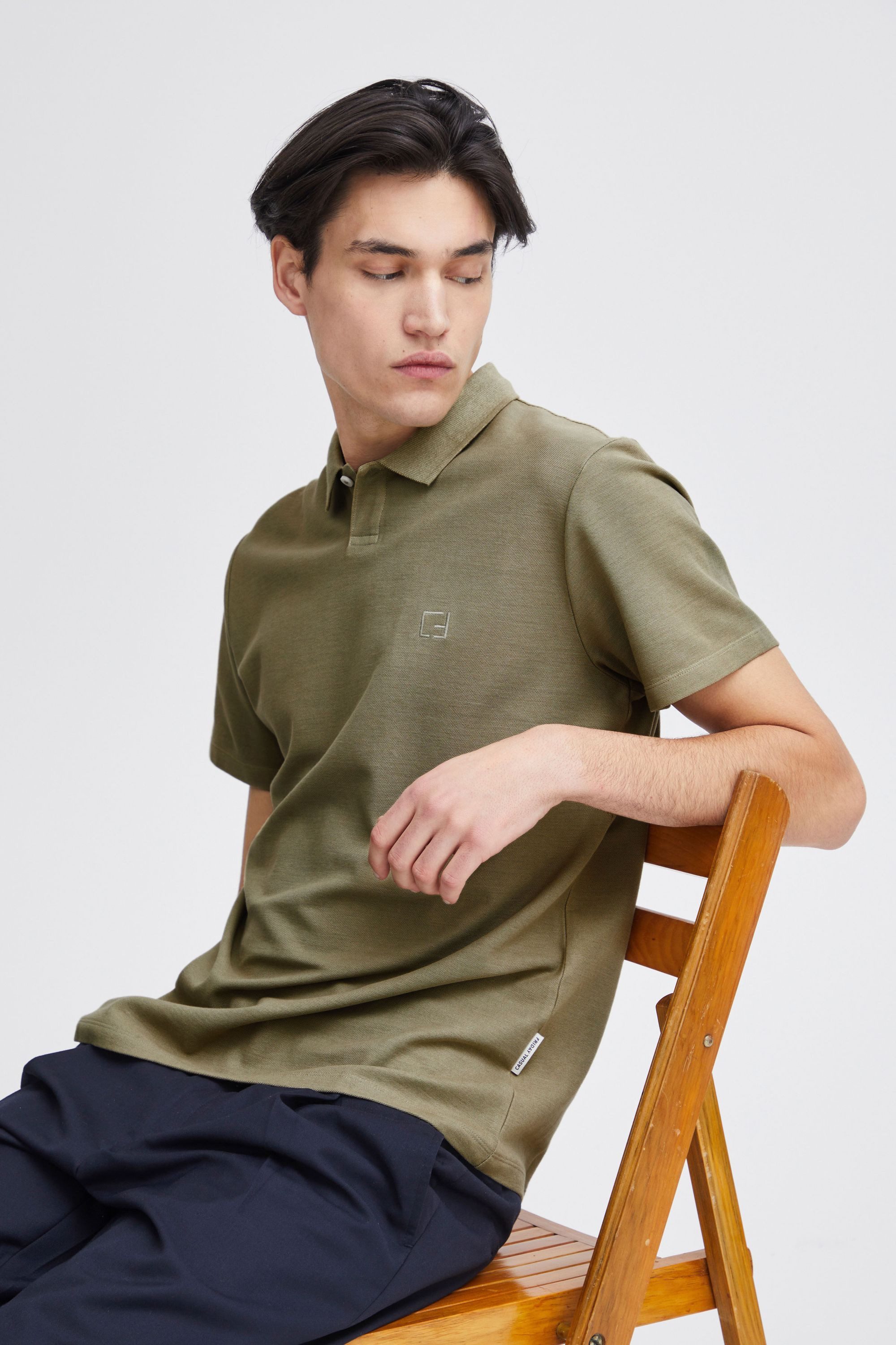 Casual Friday Poloshirt CFTristan Modernes Poloshirt mit Knopfleiste