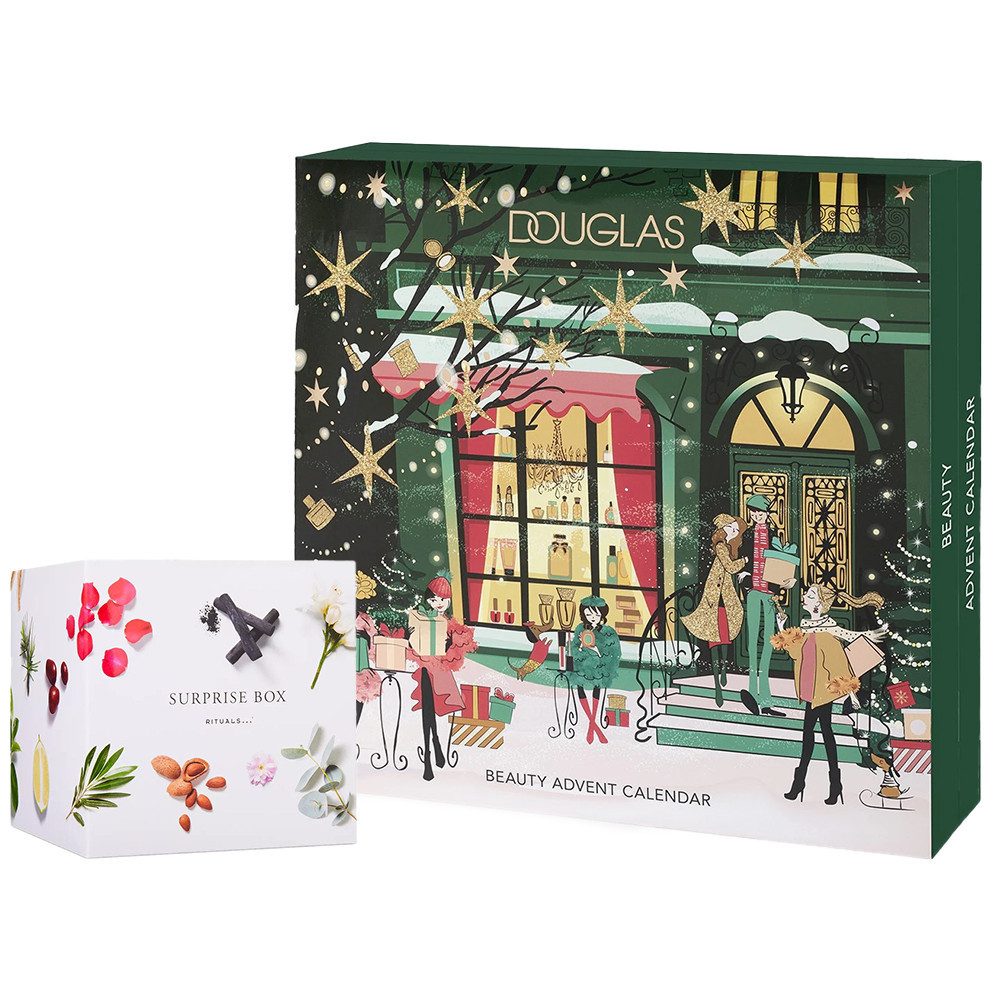 Douglas Adventskalender Douglas Beauty Adventskalender 2025 + Rituals Outlet Surprise Box (25-tlg), 2-teiliges Beauty-Bundle mit 24 Überraschungen & Rituals Highlights