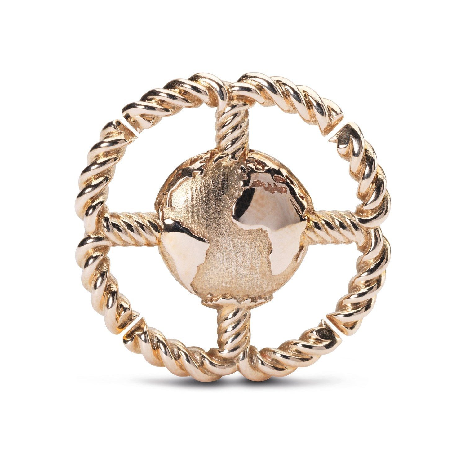 X Jewellery Bead Grüne Erde, Double Bronze Link, XBRBE-40001