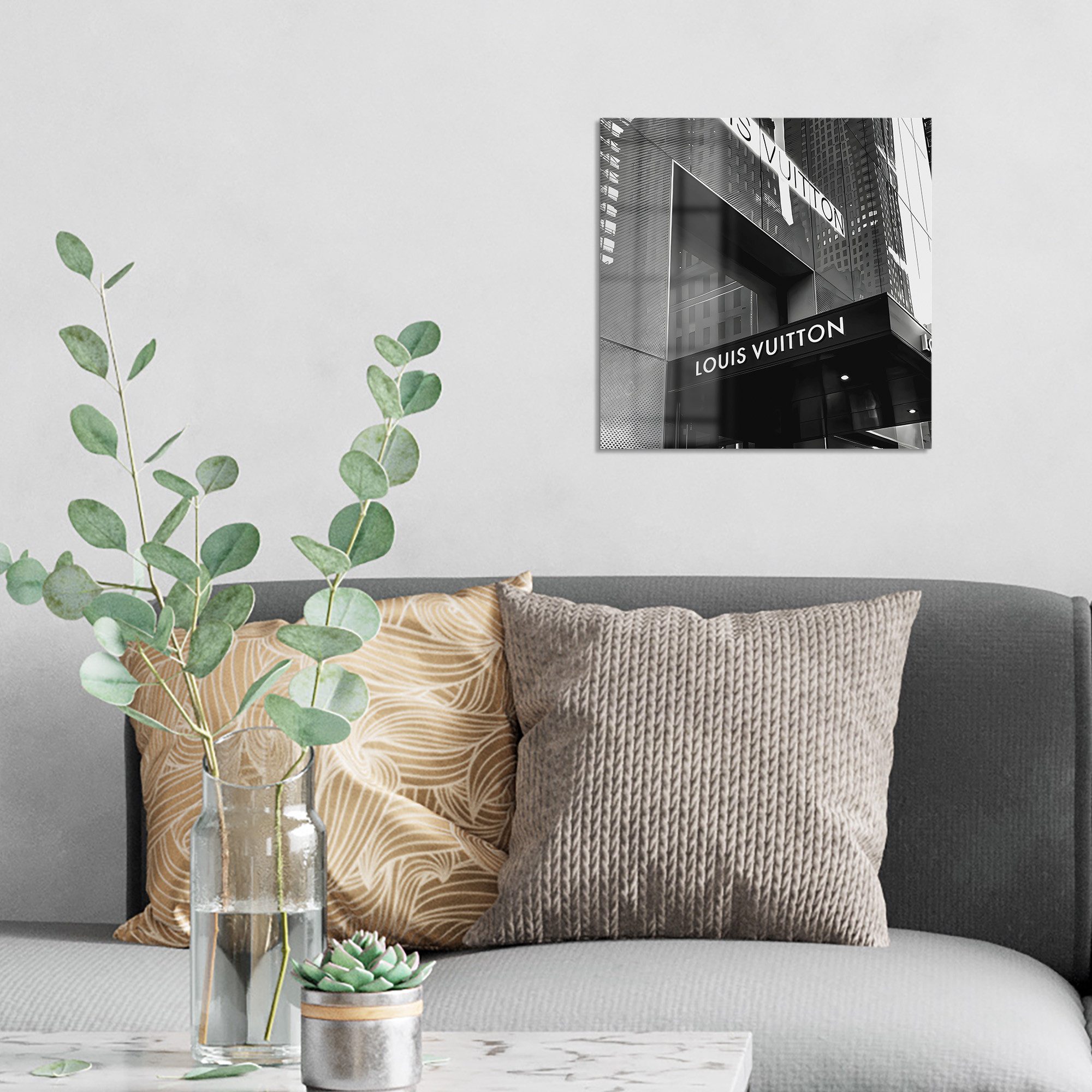 DEQOART Glasbild 'Urbaner Glanz', 'Urbaner Glanz', Glas Wandbild Bild schwebend modern