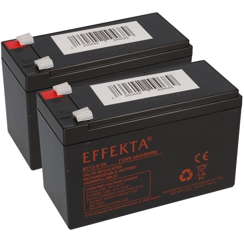 Akkuman.de 24V 2x 12V 9,5Ah ES-808 Scooter Elektroroller Blei Akku AGM Elektromobil-Akku