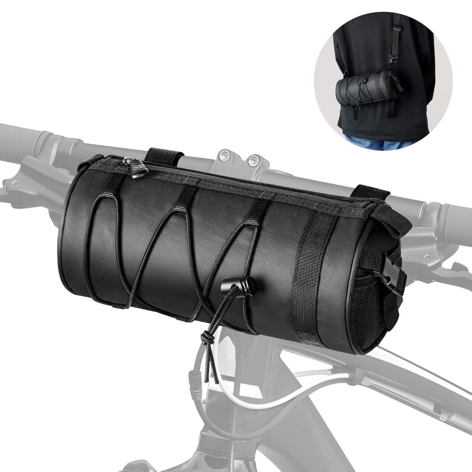 Lenkertasche Fahrradtasche Vorne, Wasserdicht, Rahmentasche, Umhängetasche