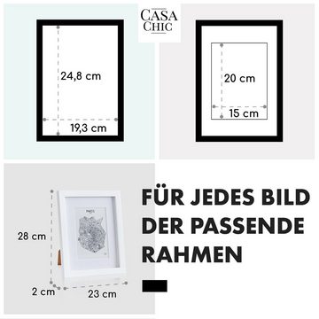 Casa Chic Bilderrahmen Everton Bilderrahmen rechteckig 24,8 x 19,3 cm Fotos Passepartout Glas, (Set)