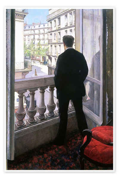 Posterlounge Poster Gustave Caillebotte, Junger Mann am Fenster, Wohnzimmer Malerei
