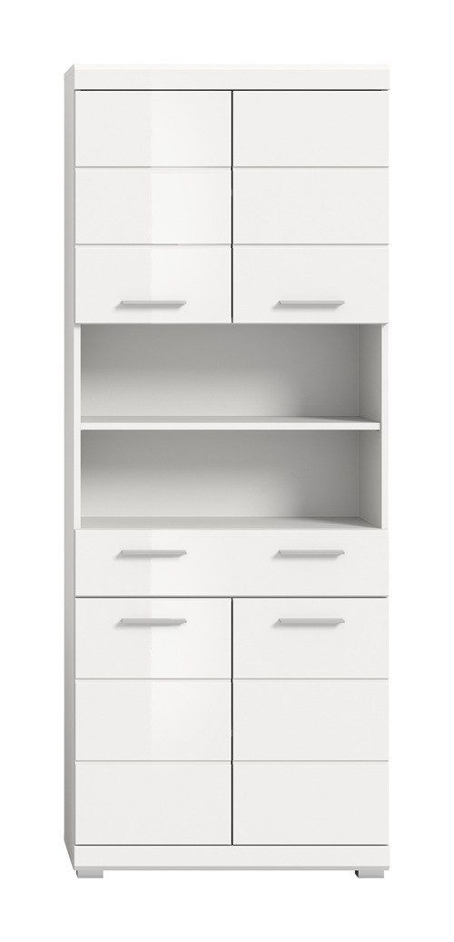 xonox.home Hochschrank Hochschrank breit Scout, weiß Hochglanz / weiß (1-St) Badmöbel, Badkombination