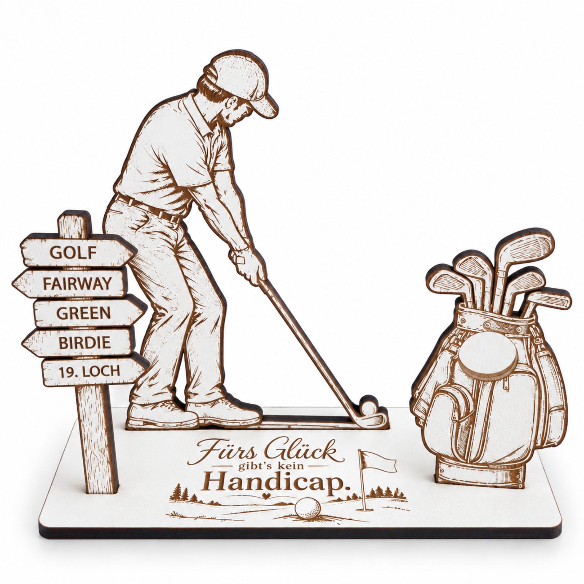Dekolando Geschenkkarte Golf Geldgeschenk Sport Geschenk für Golfer 11 x 12 cm