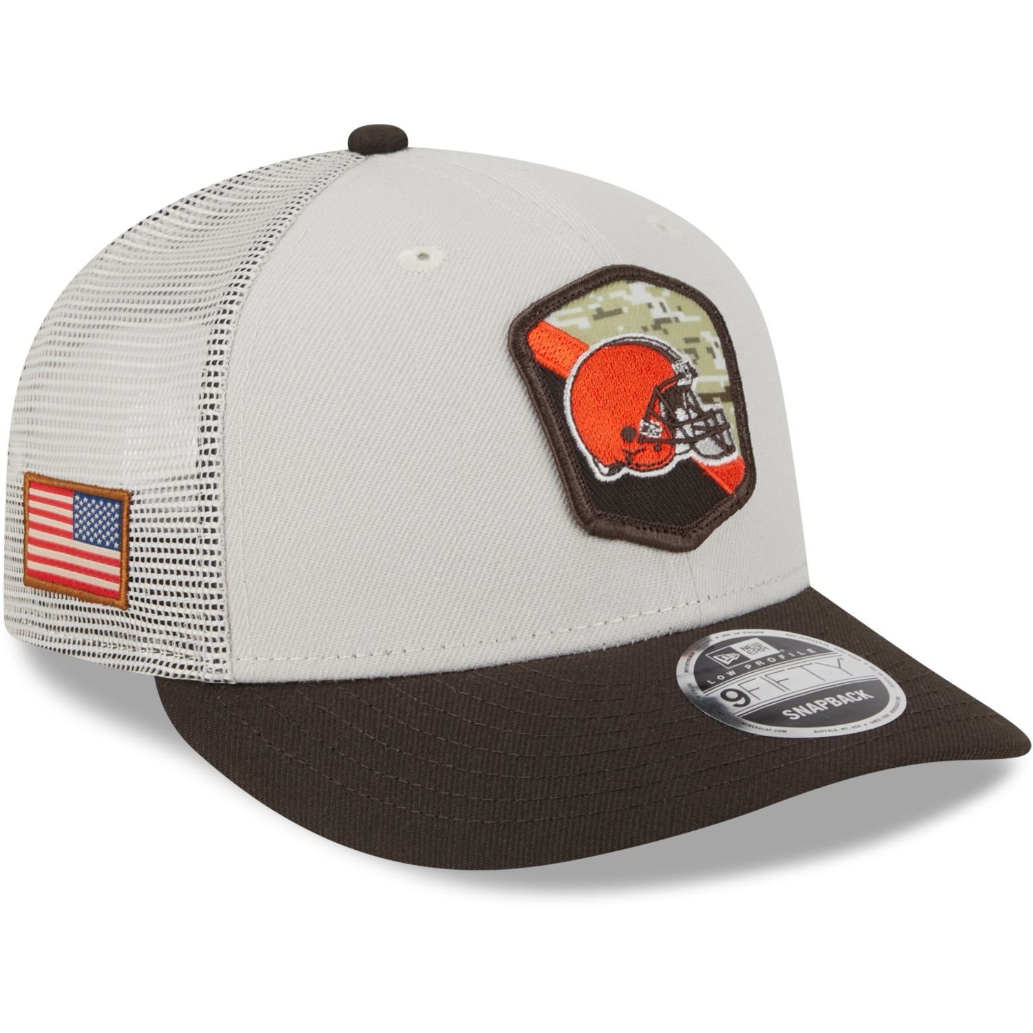 New Era Snapback Cap 9Fifty Low Profile Snap NFL Salute to Service Cleveland Browns