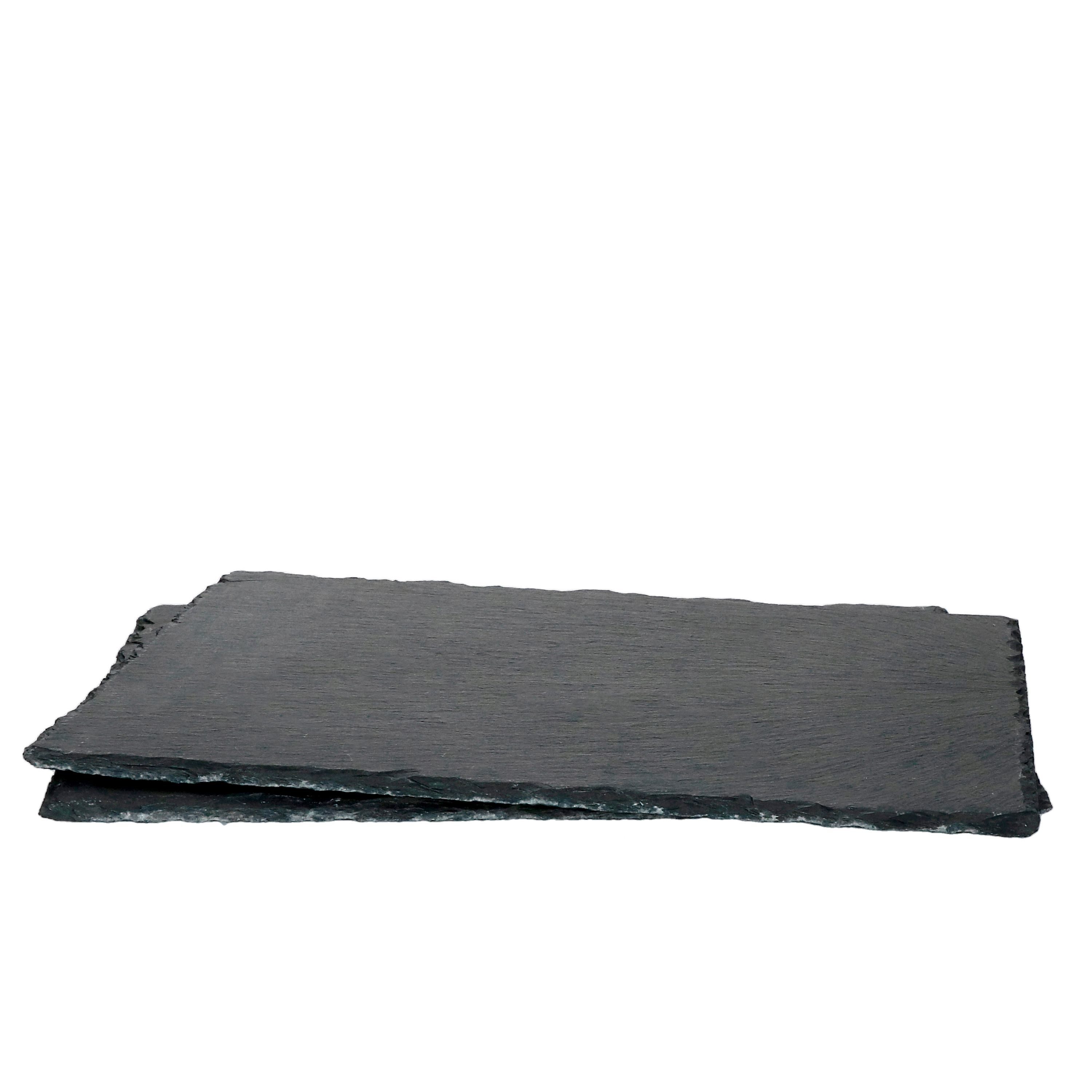 MamboCat Servierplatte 2er Set Schieferplatte 20x30 cm - 23464665, Schiefer
